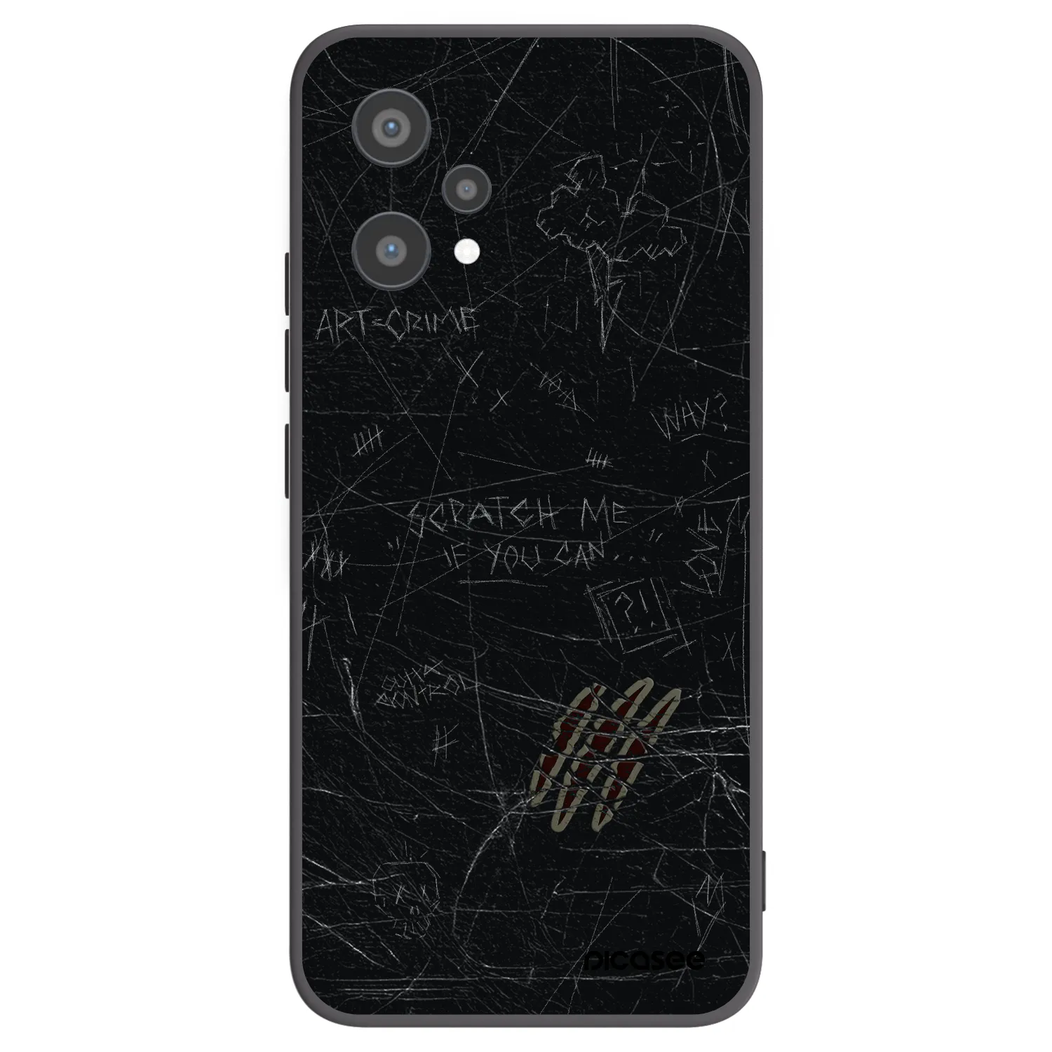 Picasee fekete szilikon tok az alábbi mobiltelefonokra Realme 9 Pro 5G - SCRATCH