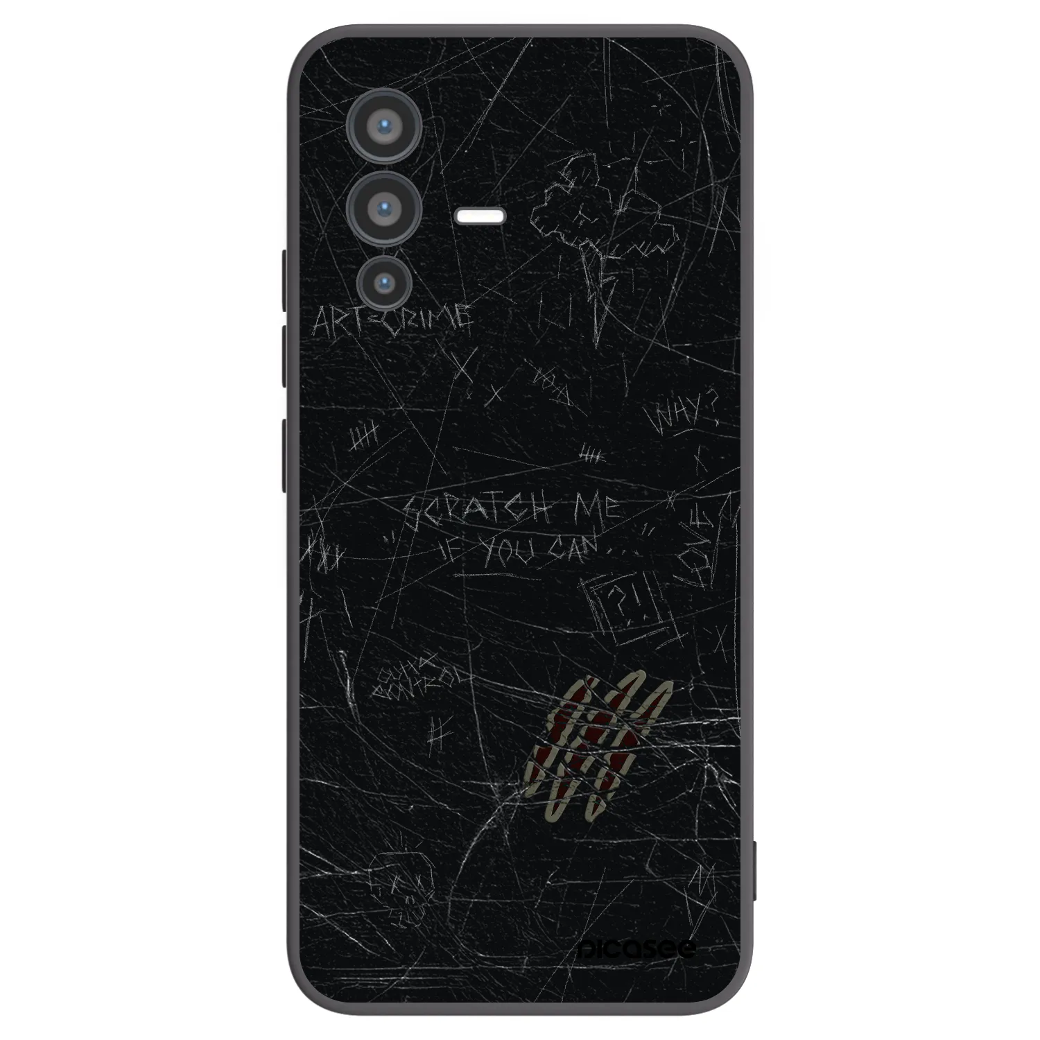 Picasee fekete szilikon tok az alábbi mobiltelefonokra Vivo V23 5G - SCRATCH
