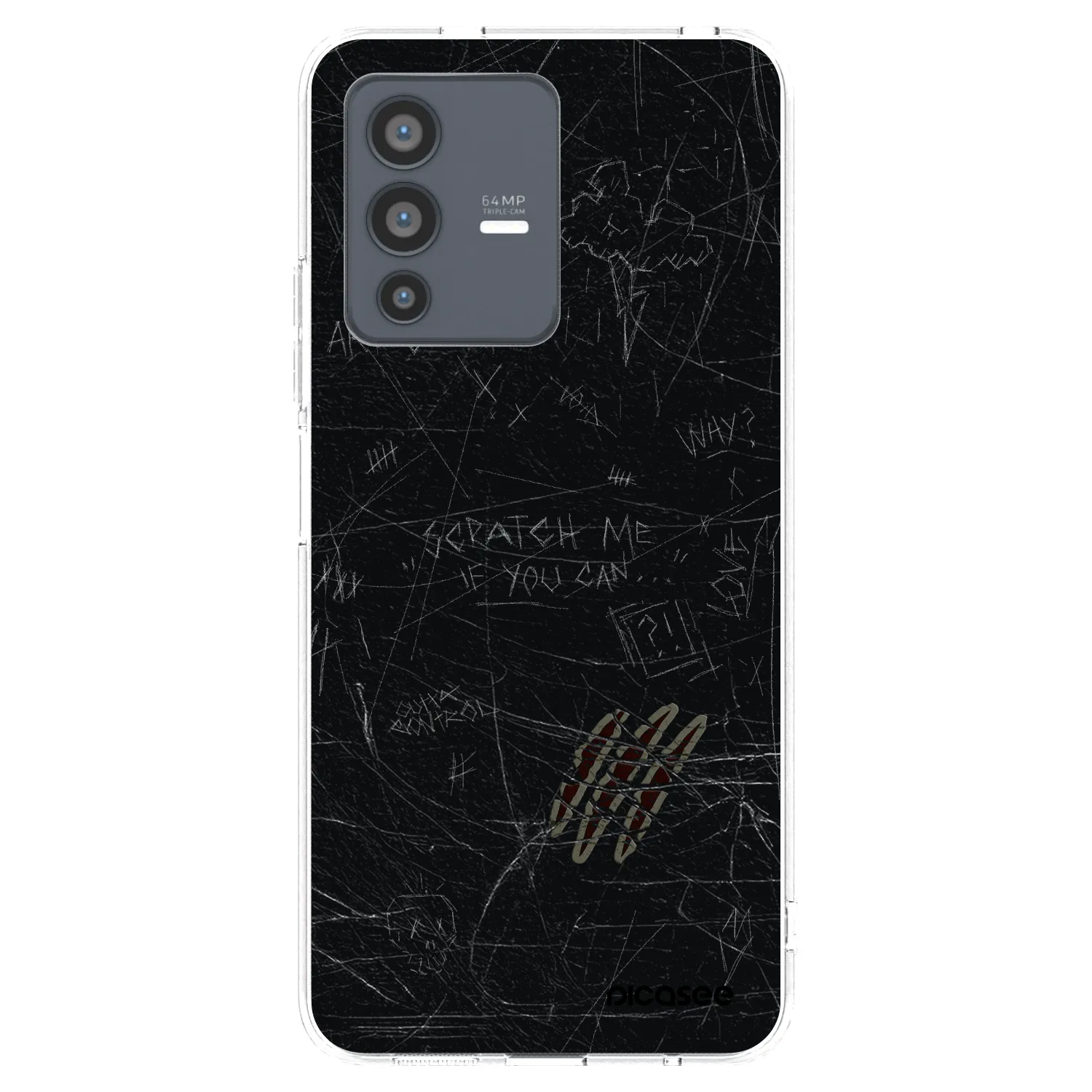Picasee átlátszó szilikon tok az alábbi mobiltelefonokra Vivo V23 5G - SCRATCH