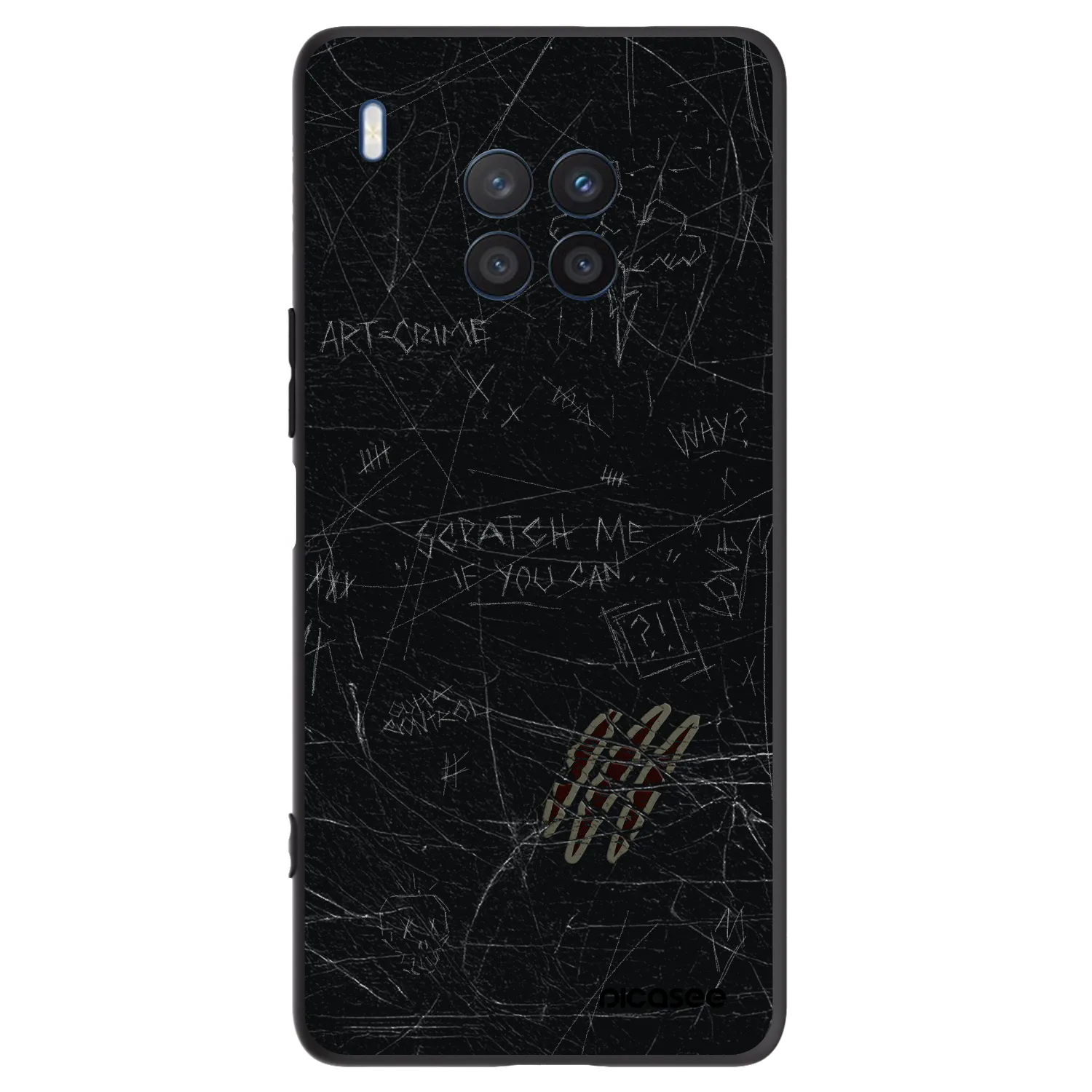 Picasee fekete szilikon tok az alábbi mobiltelefonokra Honor 50 Lite - SCRATCH