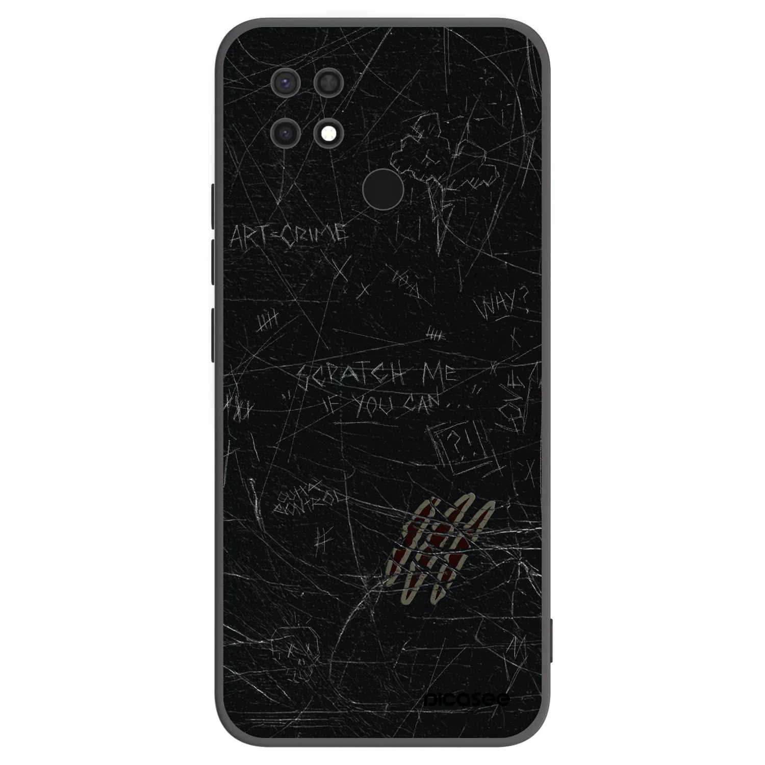 Picasee fekete szilikon tok az alábbi mobiltelefonokra Xiaomi Redmi 10C - SCRATCH