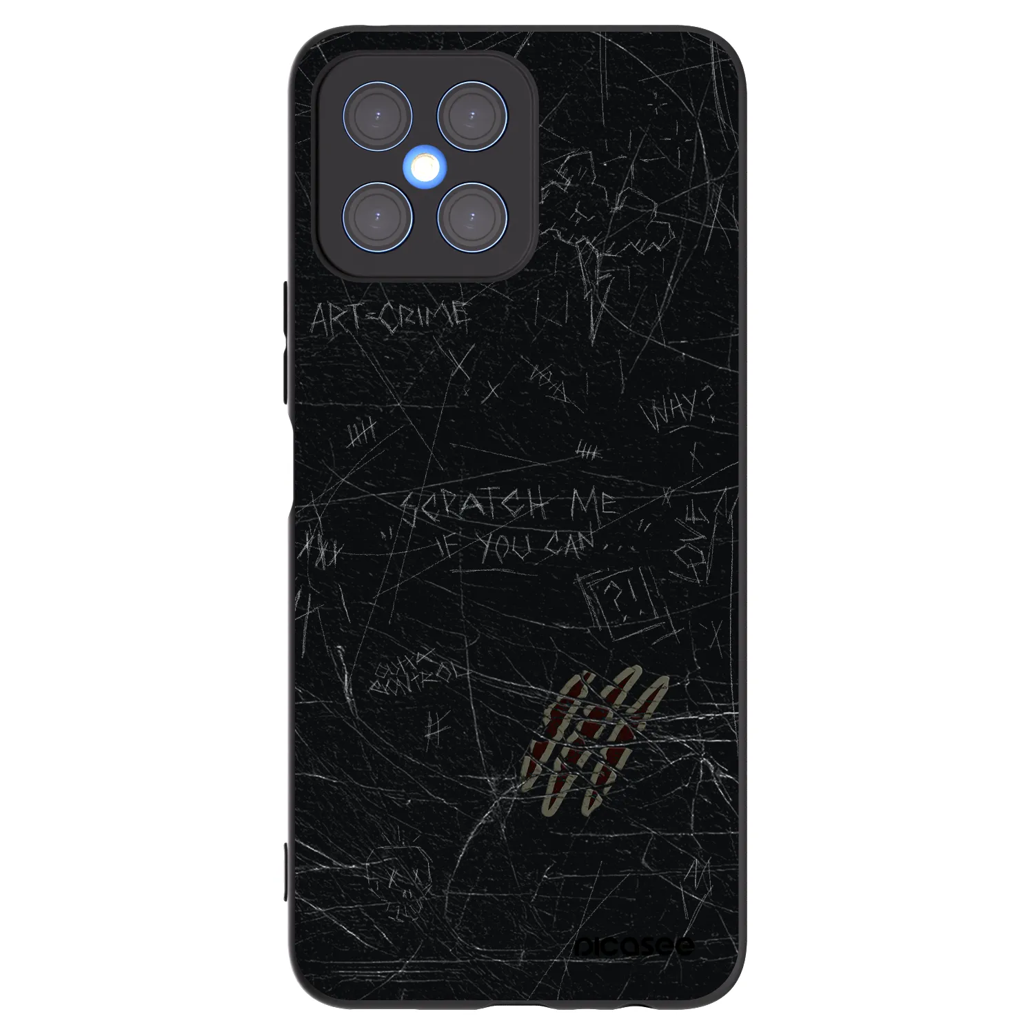 Picasee fekete szilikon tok az alábbi mobiltelefonokra Honor X8 4G - SCRATCH