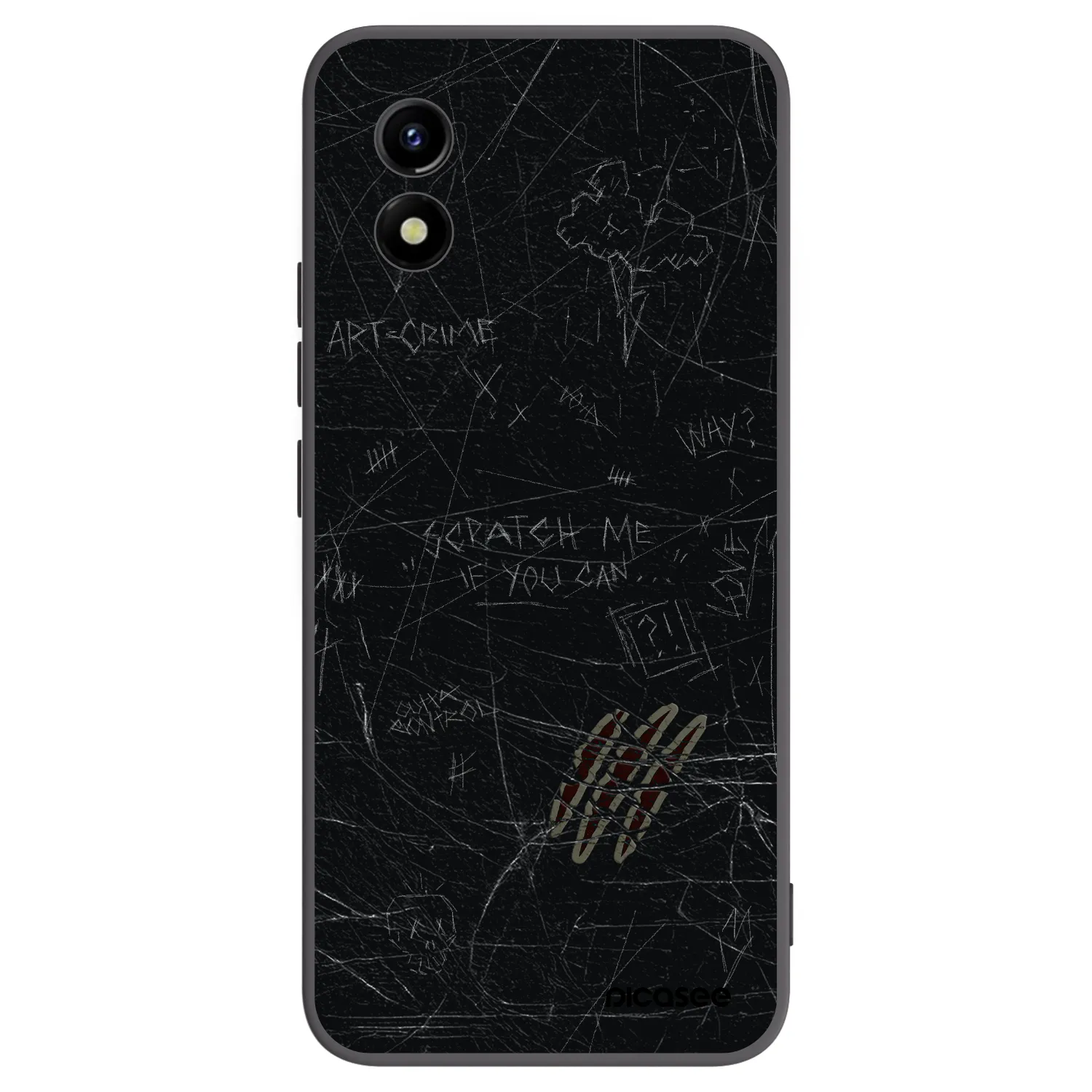 Picasee fekete szilikon tok az alábbi mobiltelefonokra Vivo Y01 - SCRATCH