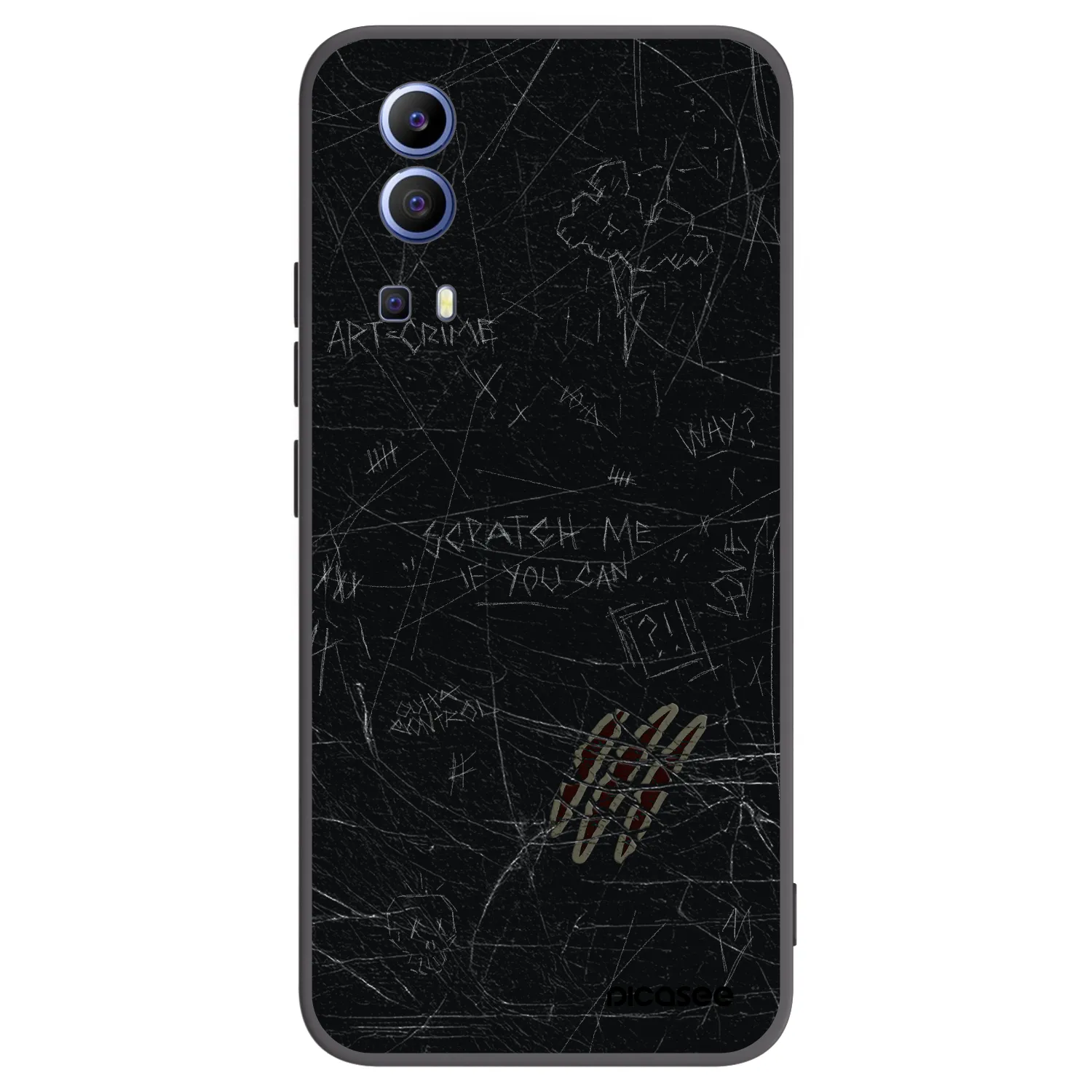 Picasee fekete szilikon tok az alábbi mobiltelefonokra Vivo Y52 5G - SCRATCH