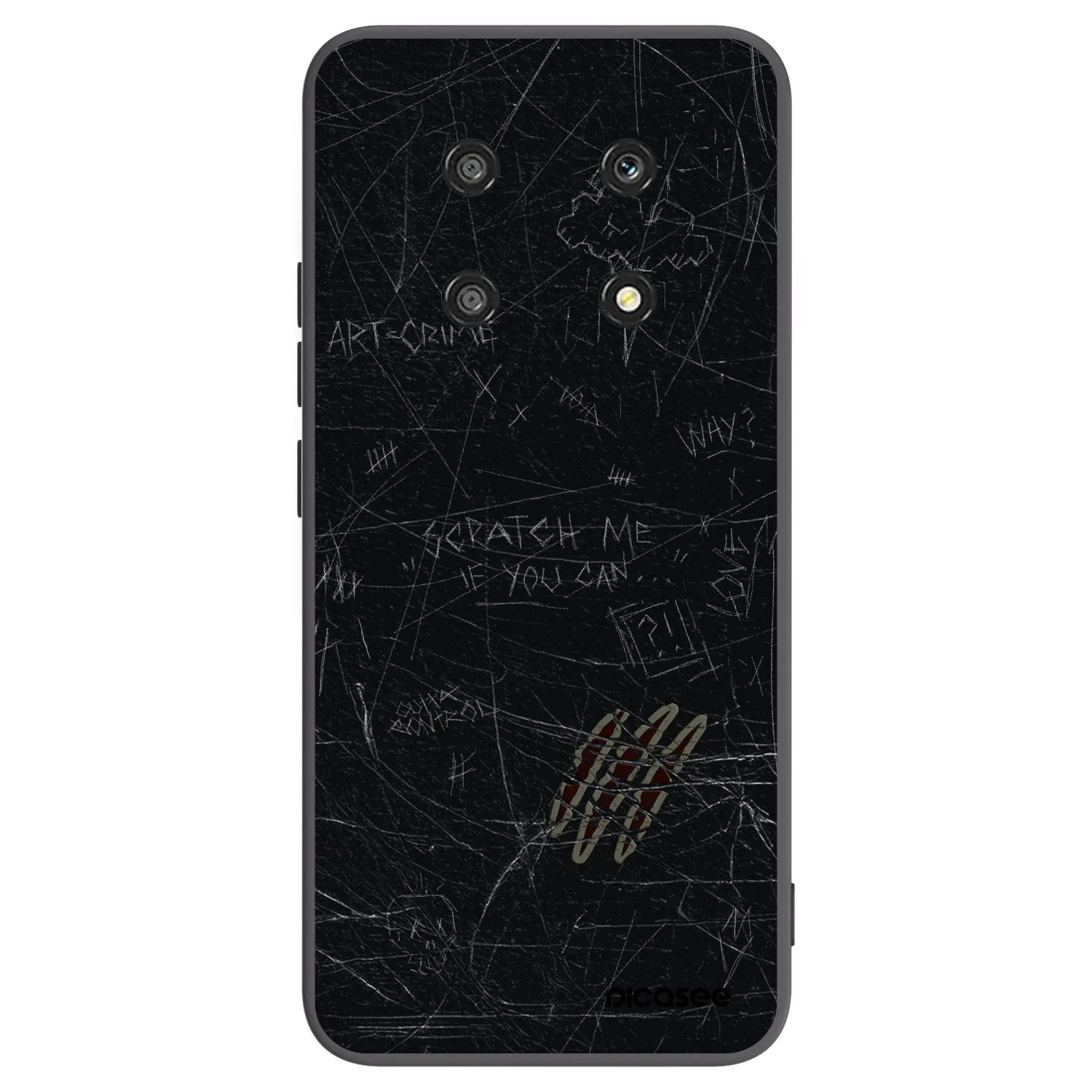 Picasee fekete szilikon tok az alábbi mobiltelefonokra Honor Magic4 Lite 5G - SCRATCH