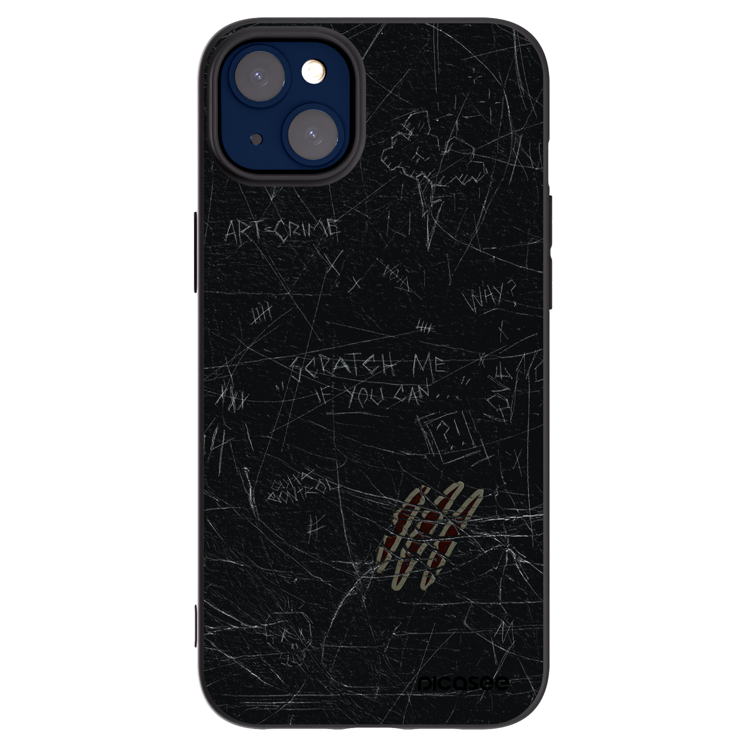 Picasee fekete szilikon tok az alábbi mobiltelefonokra Apple iPhone 14 Plus - SCRATCH