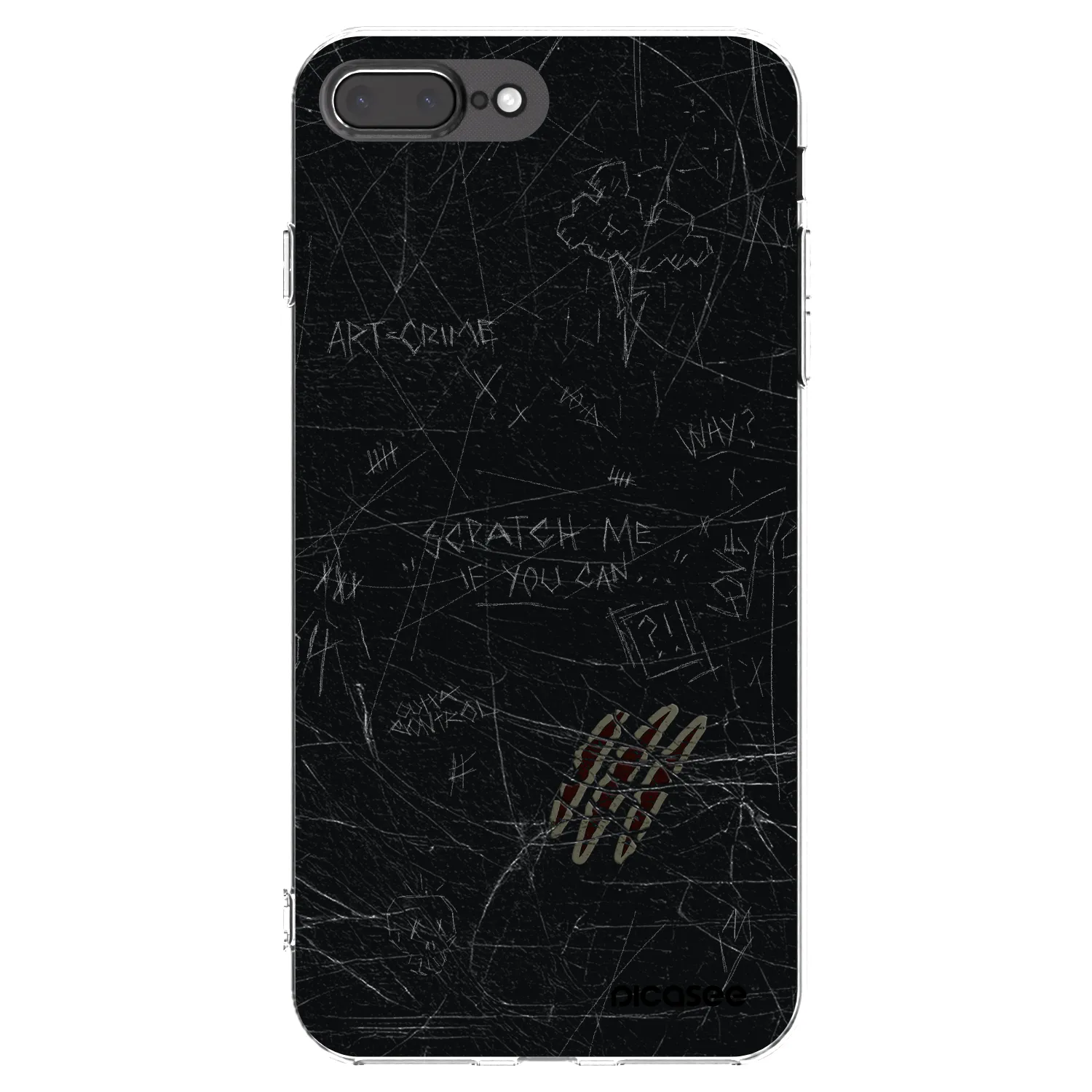 Picasee átlátszó szilikon tok az alábbi mobiltelefonokra Apple iPhone 8 Plus - SCRATCH