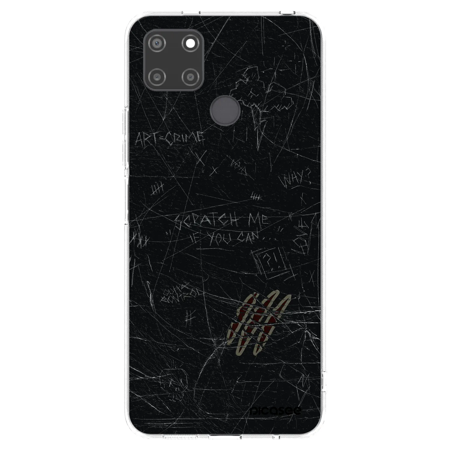 Picasee átlátszó szilikon tok az alábbi mobiltelefonokra Realme C21Y - SCRATCH