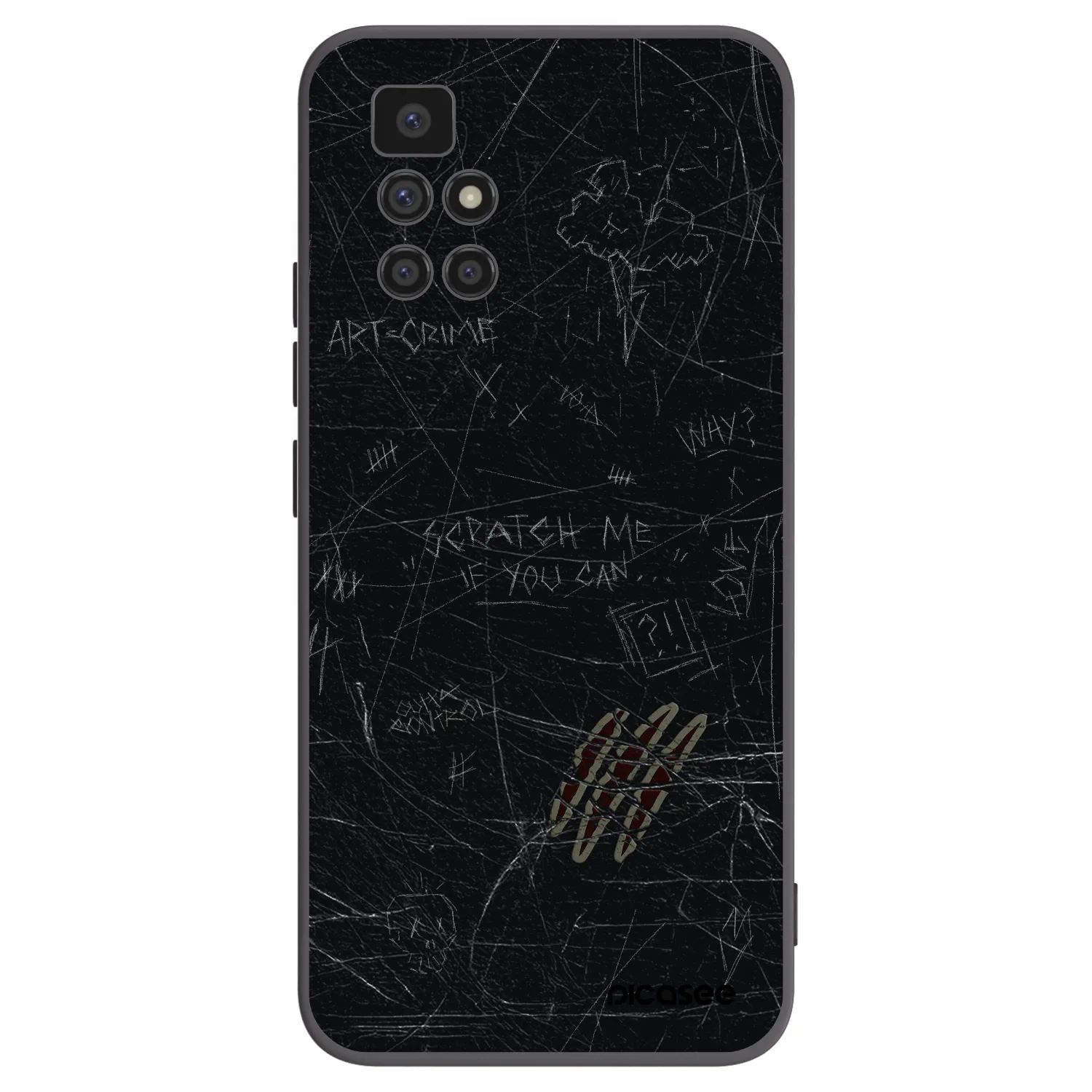 Picasee fekete szilikon tok az alábbi mobiltelefonokra Xiaomi Redmi 10 (2022) - SCRATCH
