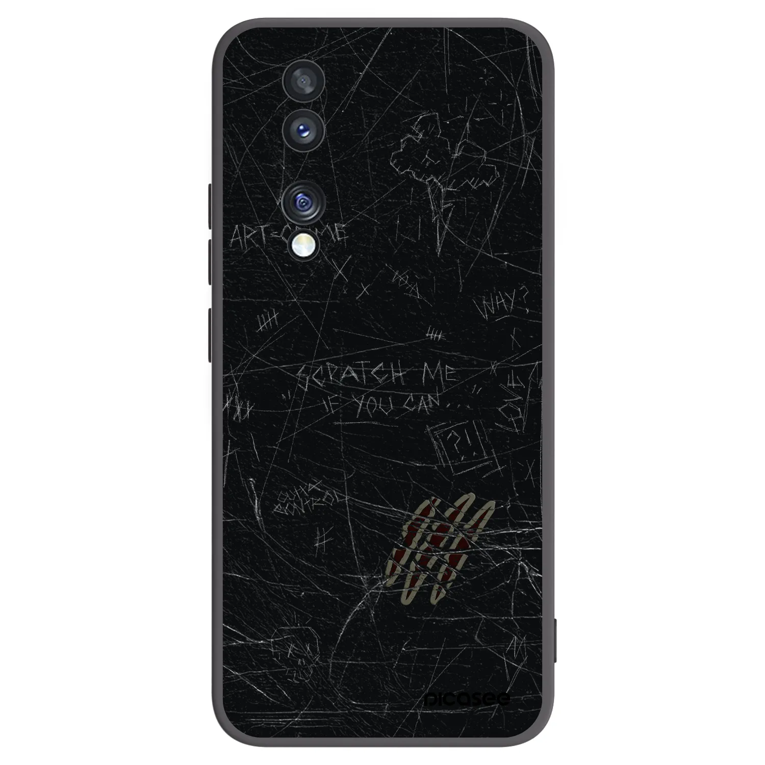 Picasee fekete szilikon tok az alábbi mobiltelefonokra Honor 70 - SCRATCH