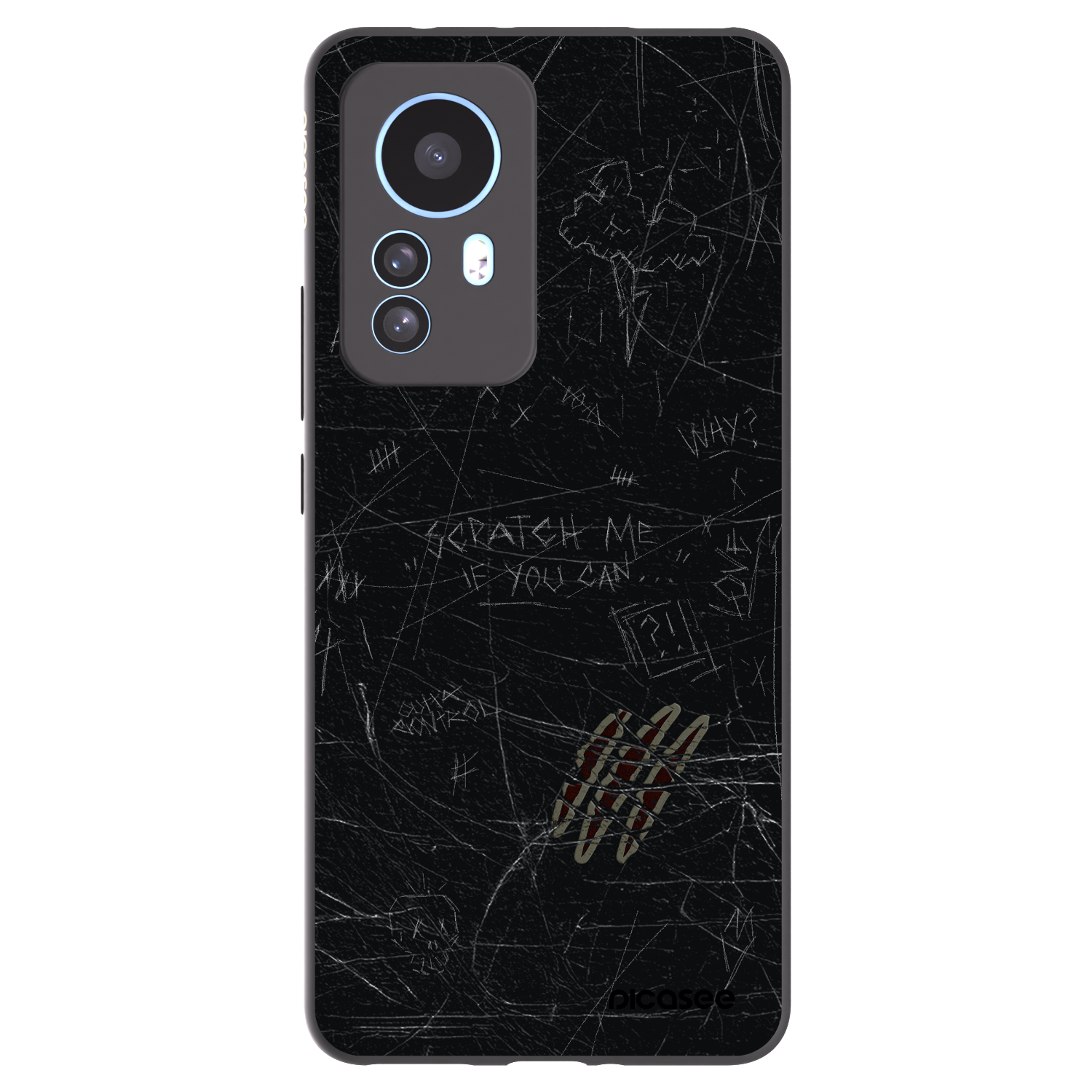 Picasee fekete szilikon tok az alábbi mobiltelefonokra Xiaomi 12T - SCRATCH