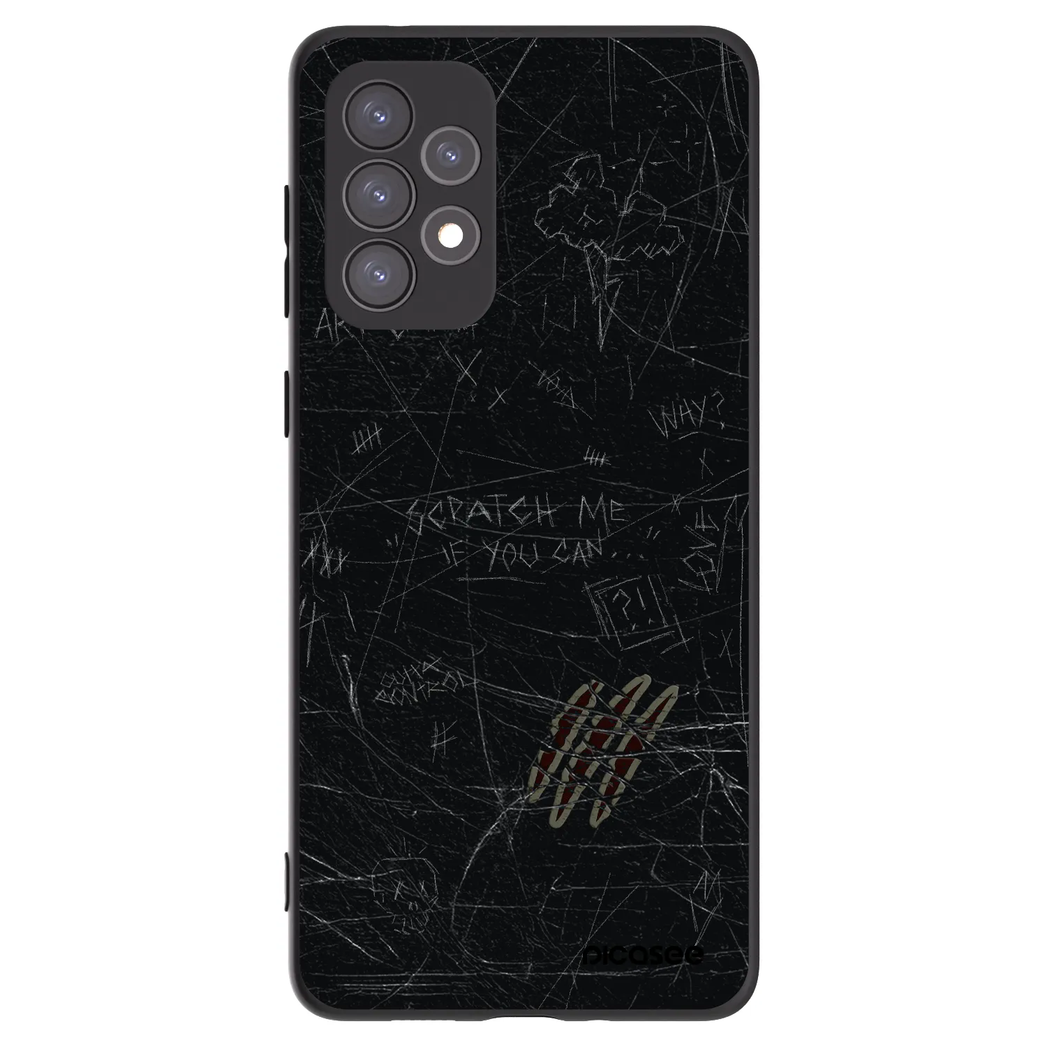 Picasee fekete szilikon tok az alábbi mobiltelefonokra Samsung Galaxy A73 5G - SCRATCH