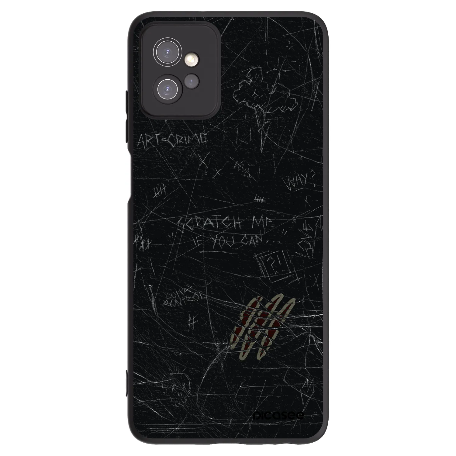 Picasee fekete szilikon tok az alábbi mobiltelefonokra Motorola Moto G32 - SCRATCH