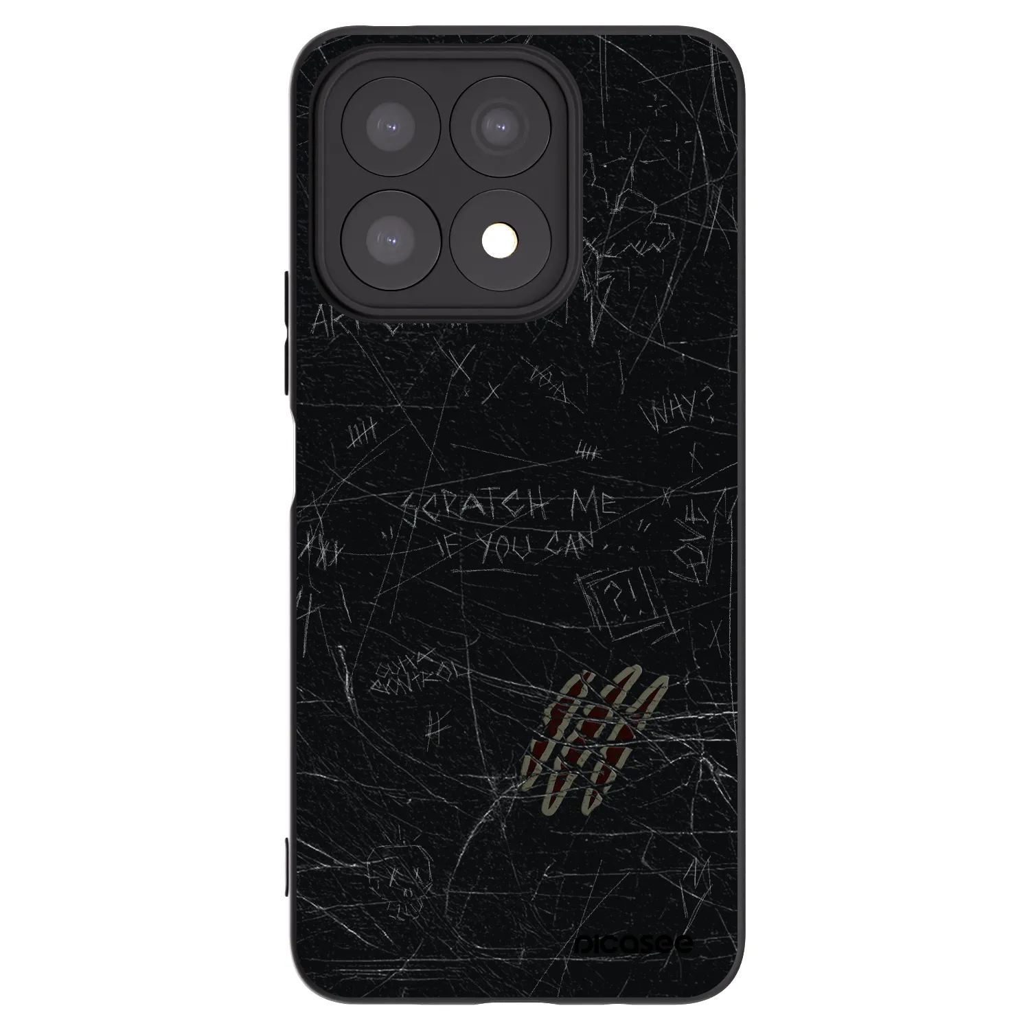 Picasee fekete szilikon tok az alábbi mobiltelefonokra Honor X8a - SCRATCH