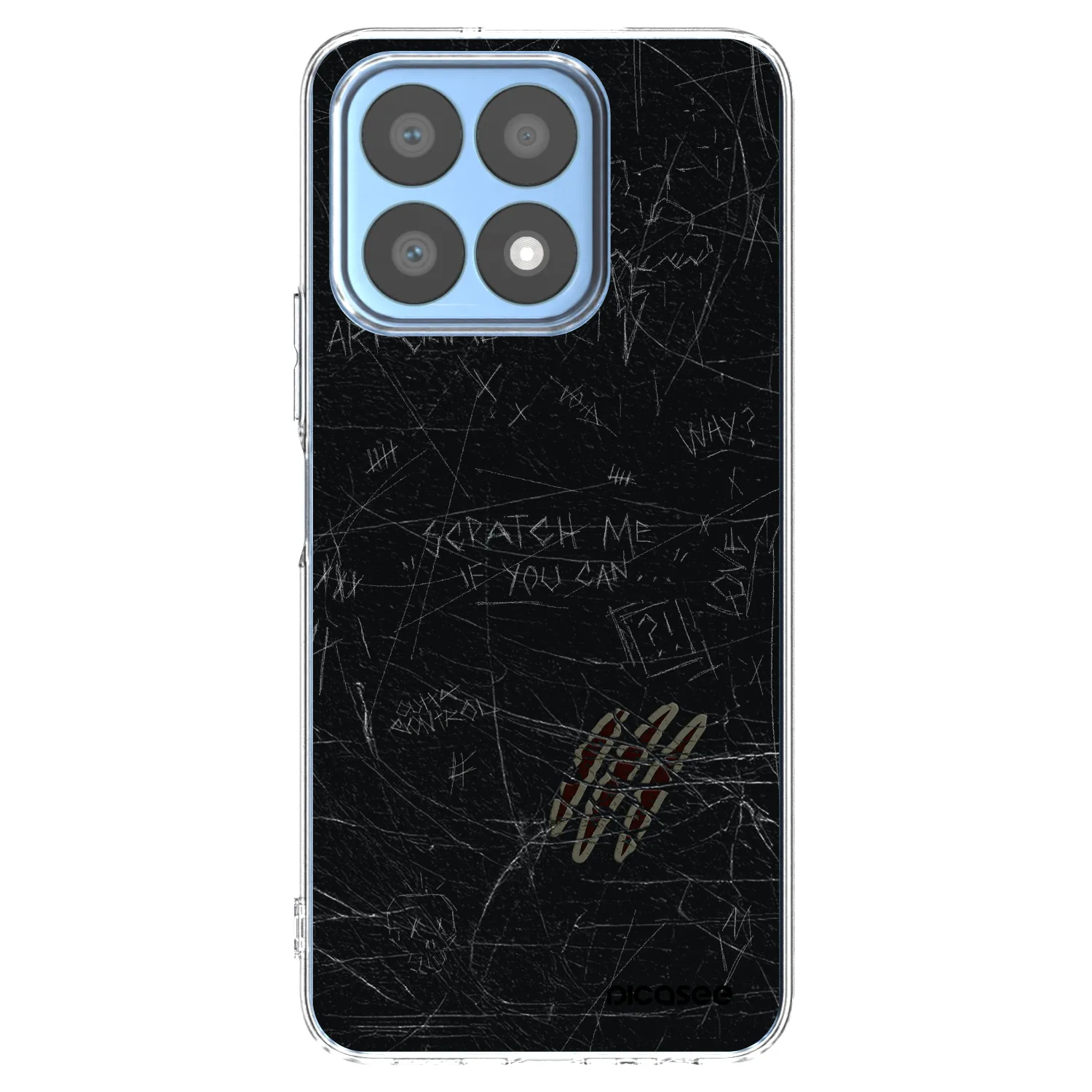 Picasee átlátszó szilikon tok az alábbi mobiltelefonokra Honor X8a - SCRATCH