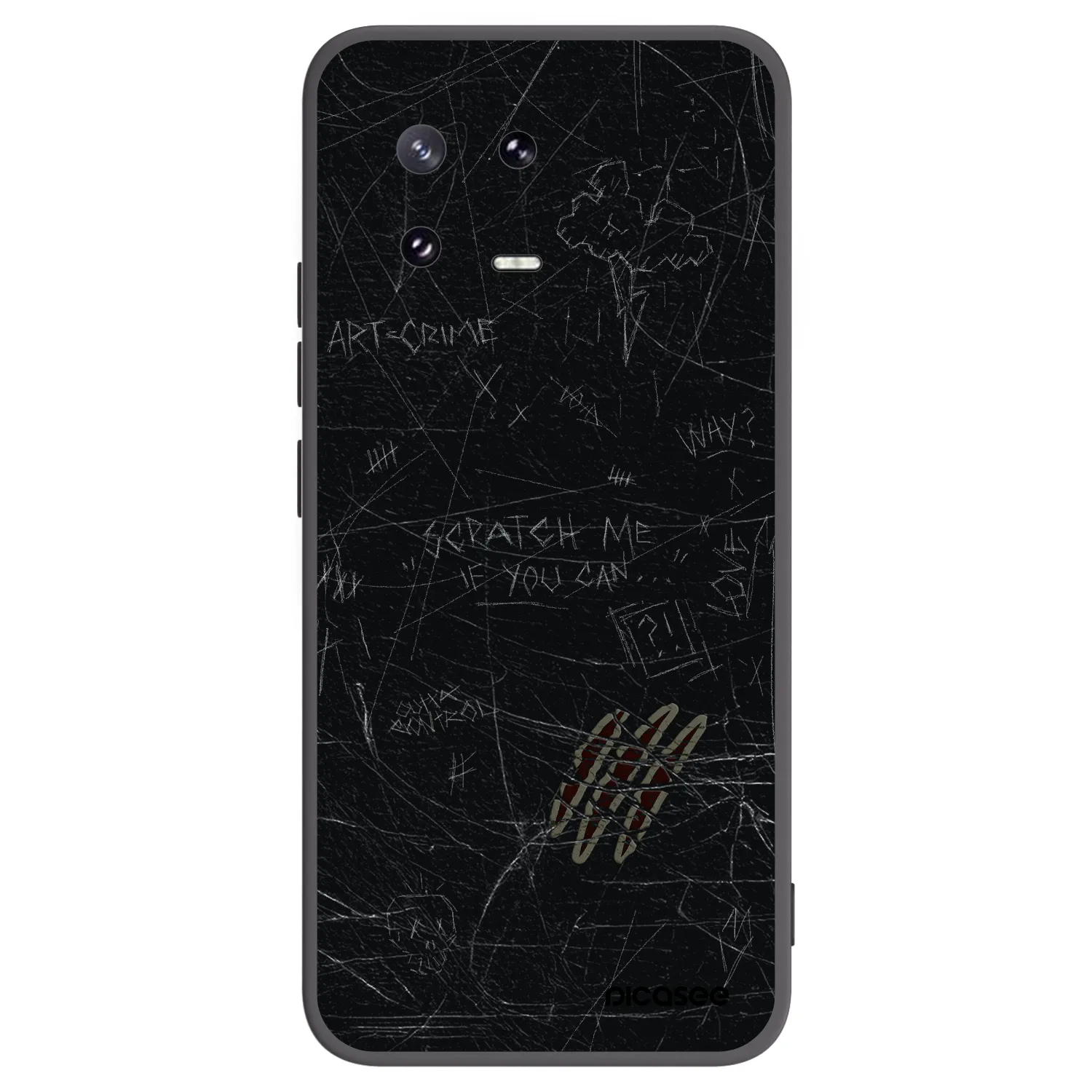 Picasee fekete szilikon tok az alábbi mobiltelefonokra Xiaomi 13 Pro - SCRATCH