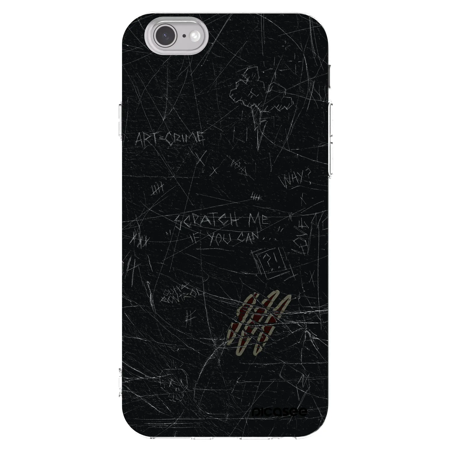 Picasee átlátszó szilikon tok az alábbi mobiltelefonokra Apple iPhone 6/6S - SCRATCH
