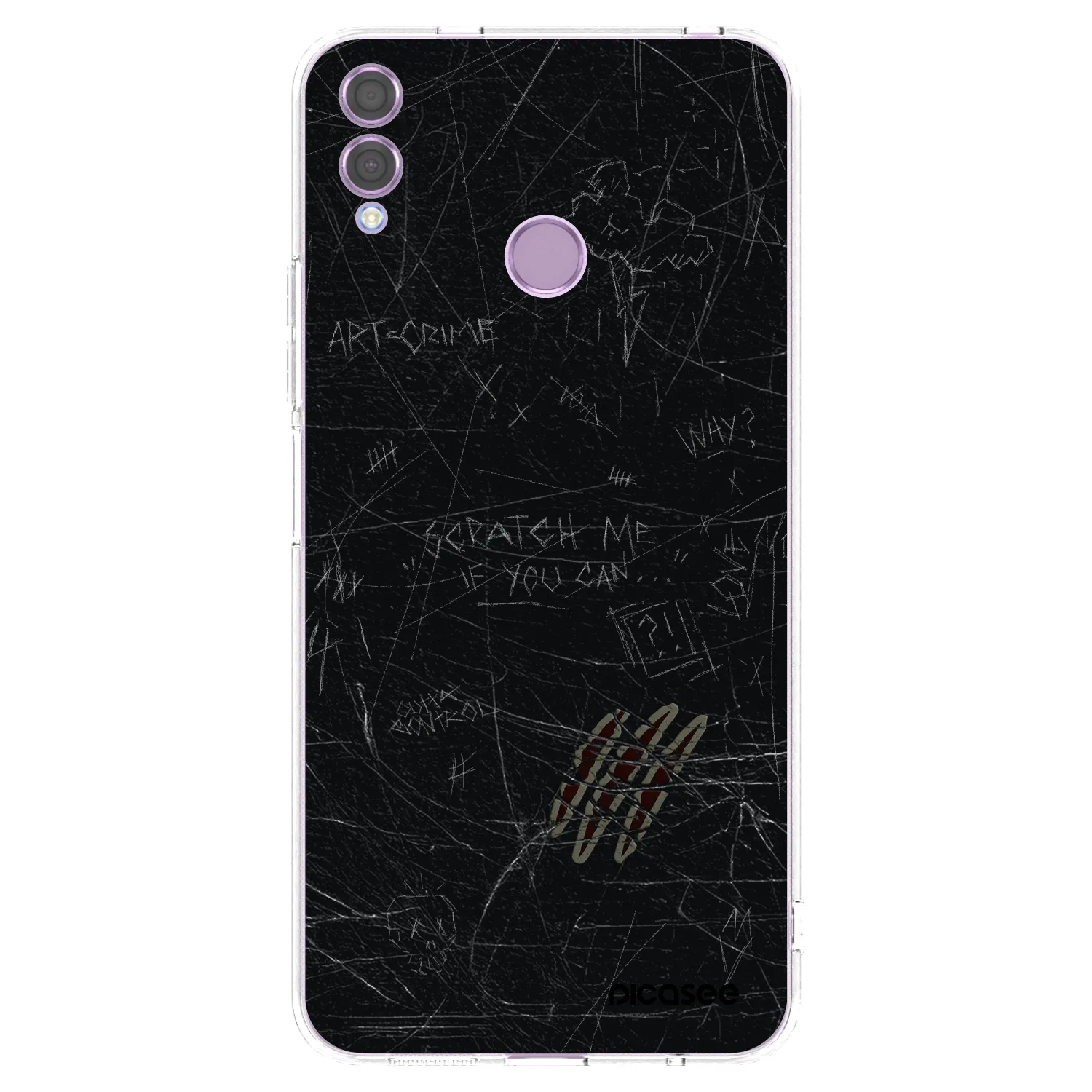 Picasee átlátszó szilikon tok az alábbi mobiltelefonokra Honor 8X - SCRATCH