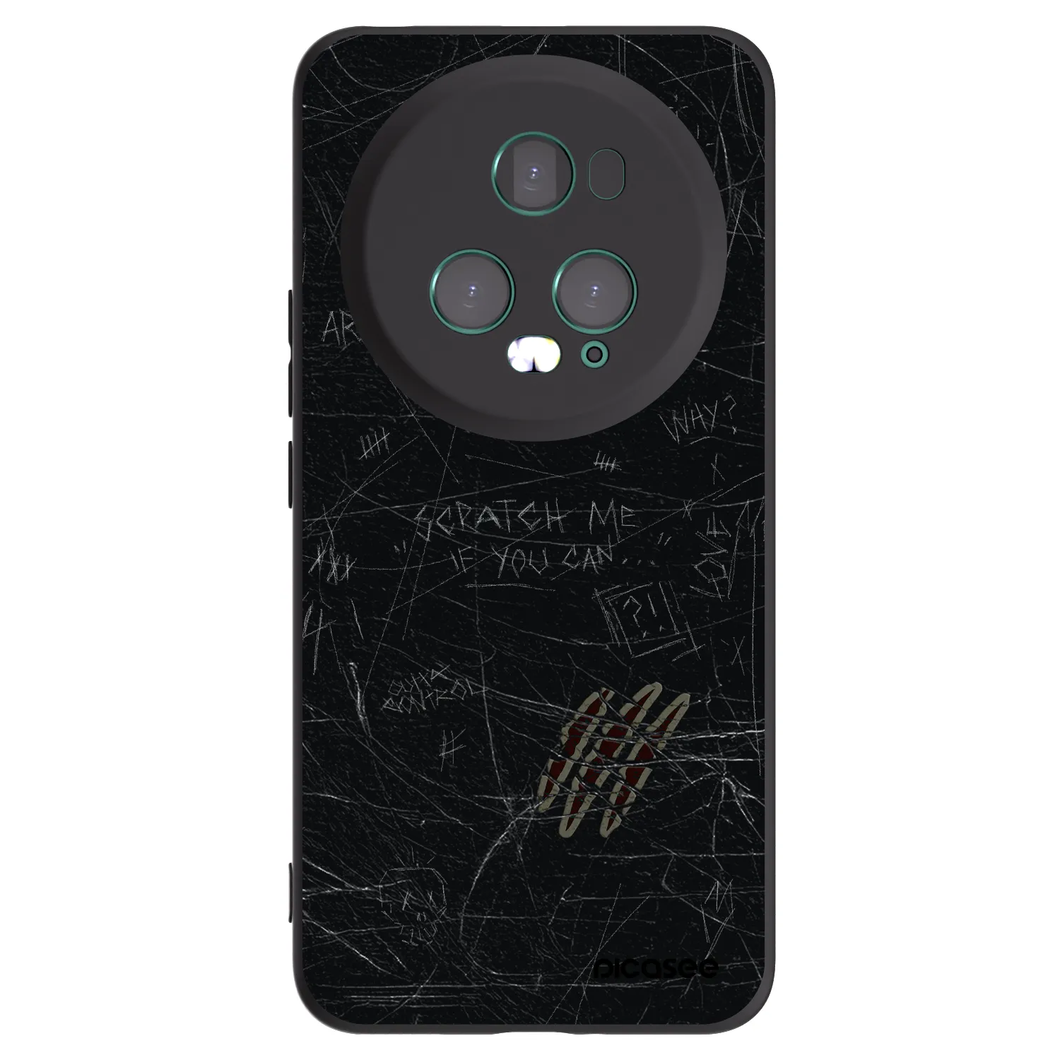 Picasee fekete szilikon tok az alábbi mobiltelefonokra Honor Magic5 Pro - SCRATCH