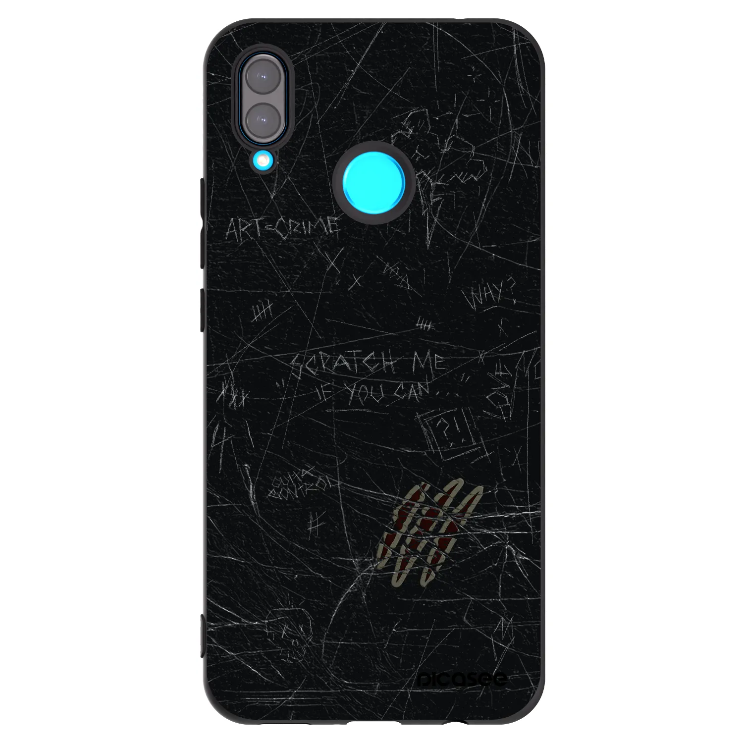 Picasee fekete szilikon tok az alábbi mobiltelefonokra Huawei Nova 3i - SCRATCH