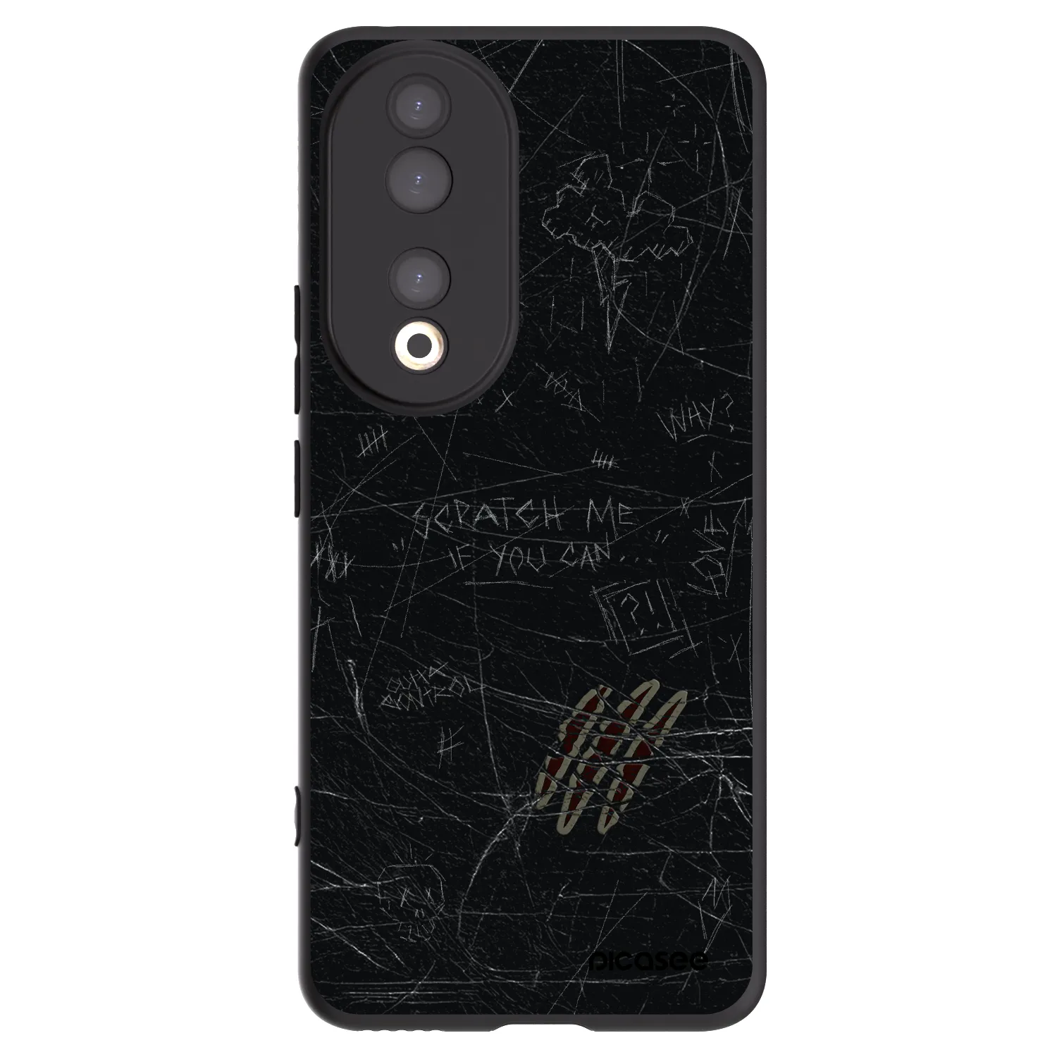 Picasee fekete szilikon tok az alábbi mobiltelefonokra Honor 90 5G - SCRATCH