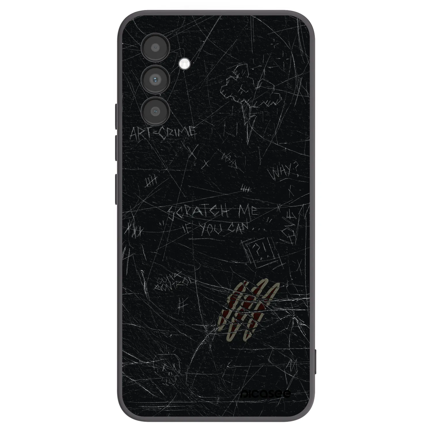 Picasee fekete szilikon tok az alábbi mobiltelefonokra Samsung Galaxy A04s A047F - SCRATCH
