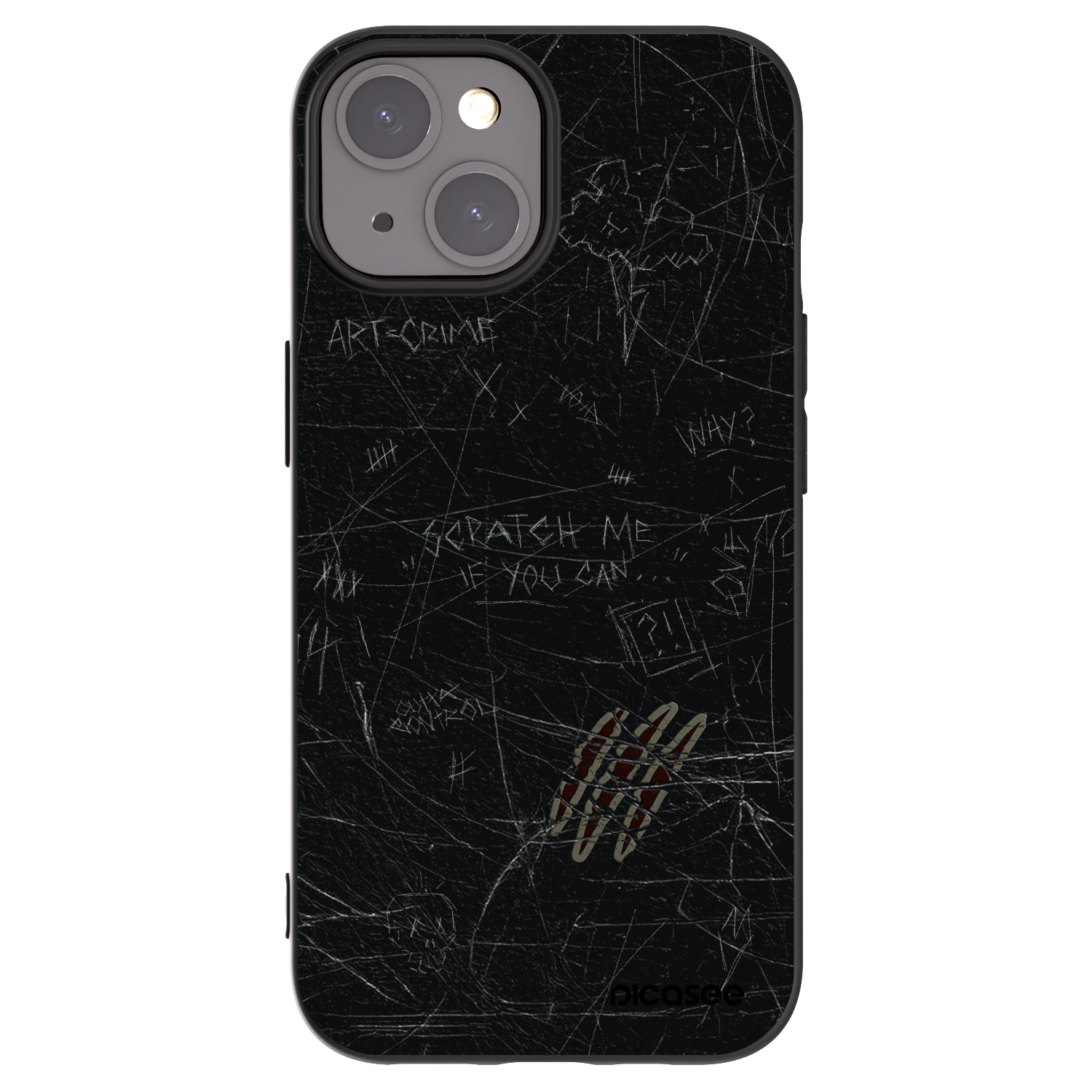 Picasee fekete szilikon tok az alábbi mobiltelefonokra Apple iPhone 15 - SCRATCH