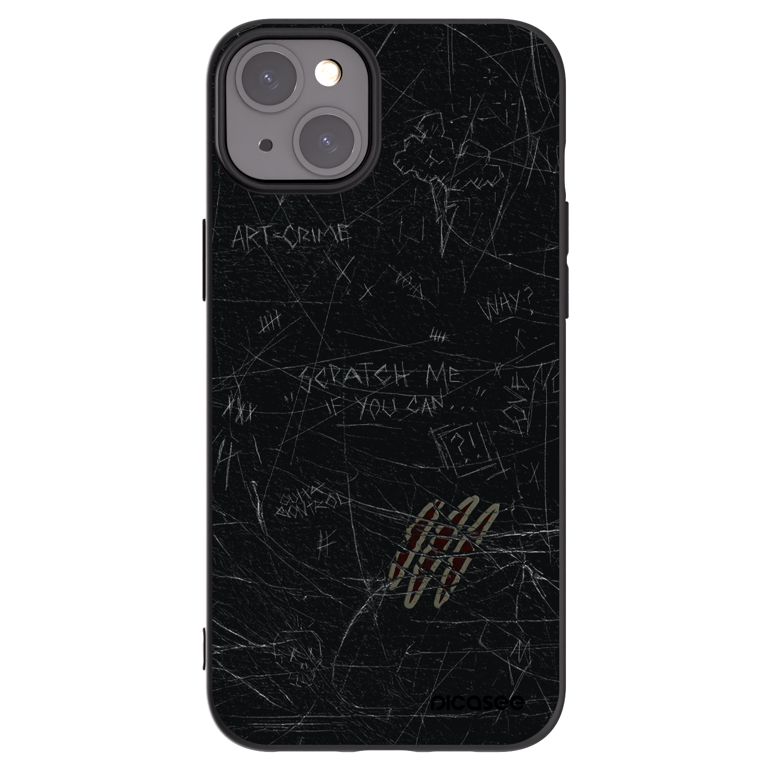 Picasee fekete szilikon tok az alábbi mobiltelefonokra Apple iPhone 15 Plus - SCRATCH