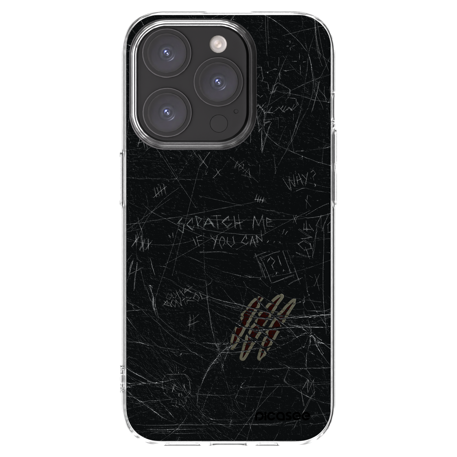 Picasee átlátszó szilikon tok az alábbi mobiltelefonokra Apple iPhone 15 Pro - SCRATCH