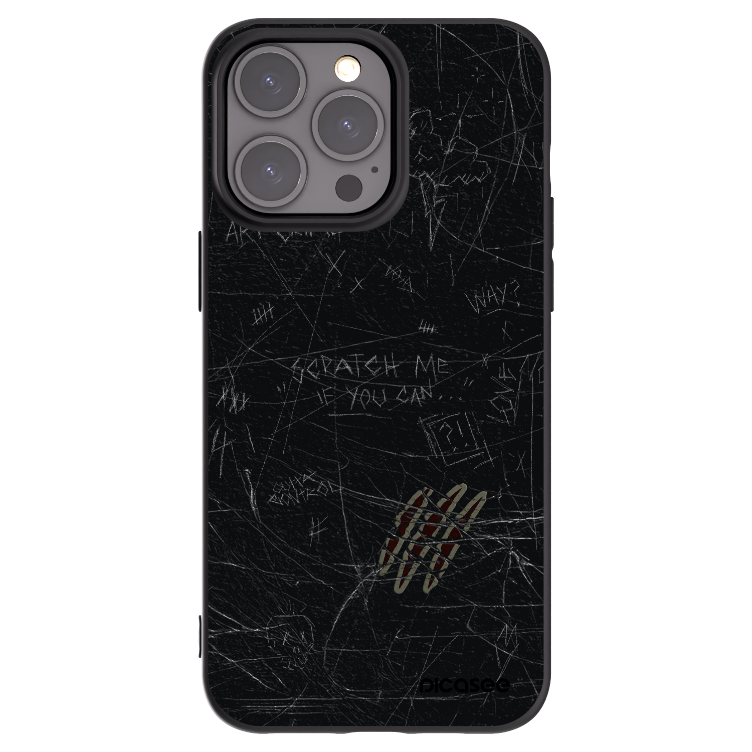 Picasee fekete szilikon tok az alábbi mobiltelefonokra Apple iPhone 15 Pro Max - SCRATCH