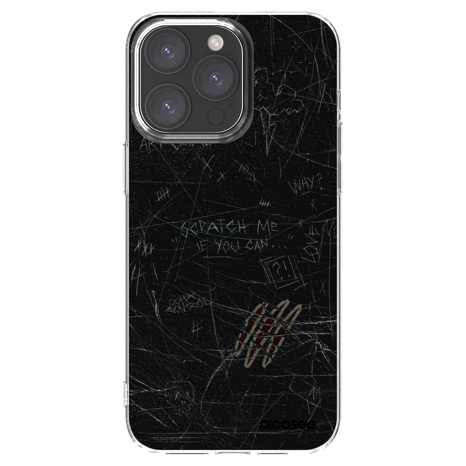 Picasee átlátszó szilikon tok az alábbi mobiltelefonokra Apple iPhone 15 Pro Max - SCRATCH