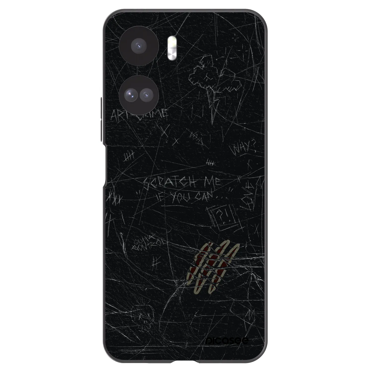 Picasee fekete szilikon tok az alábbi mobiltelefonokra Honor 90 Lite 5G - SCRATCH