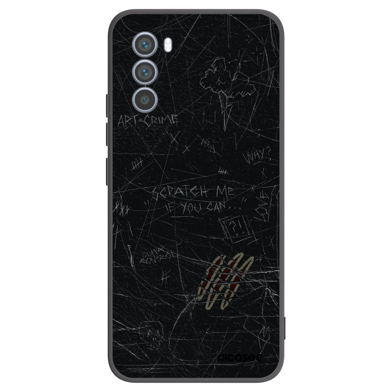 Picasee fekete szilikon tok az alábbi mobiltelefonokra Motorola Moto G62 - SCRATCH