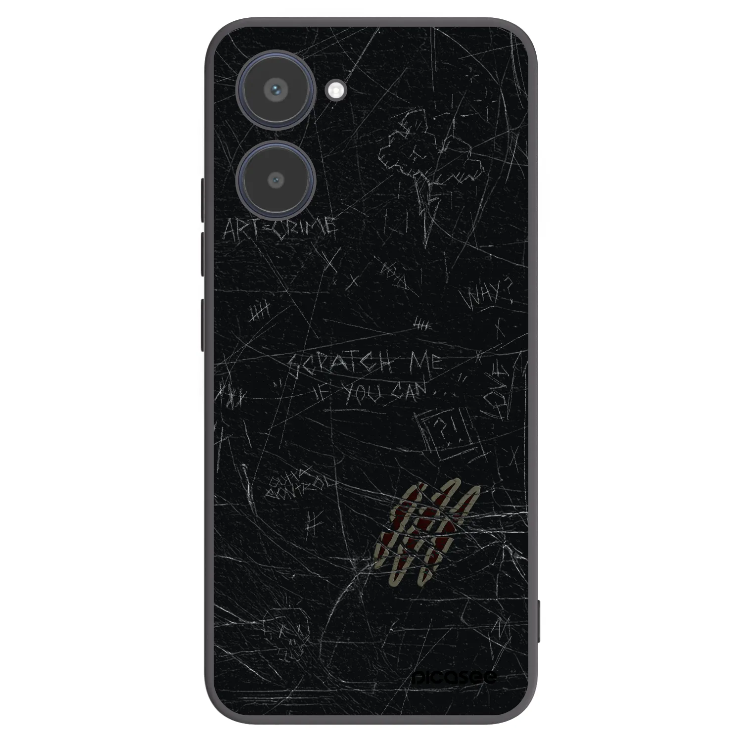 Picasee fekete szilikon tok az alábbi mobiltelefonokra Realme 10 4G - SCRATCH