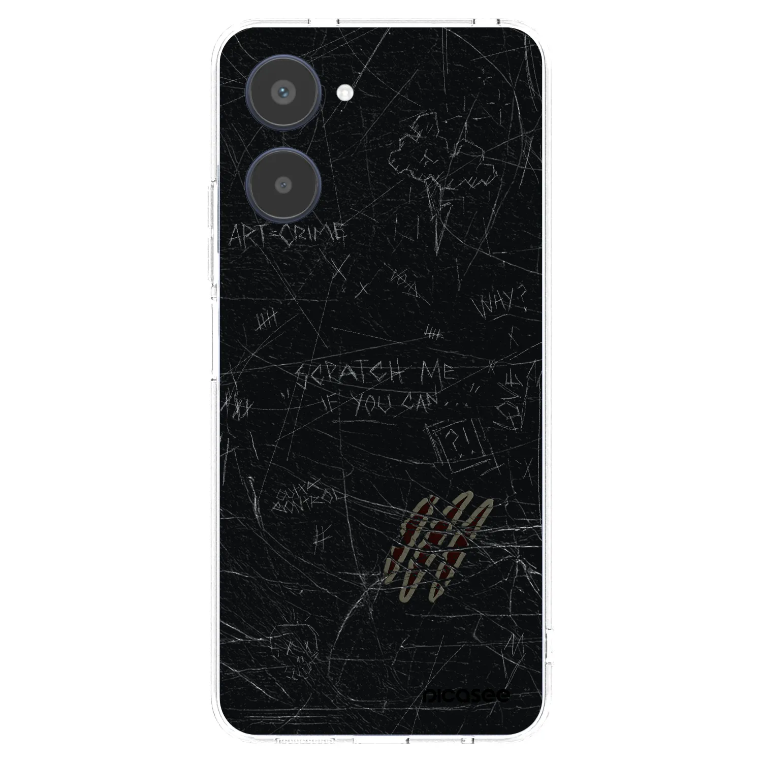 Picasee átlátszó szilikon tok az alábbi mobiltelefonokra Realme 10 4G - SCRATCH