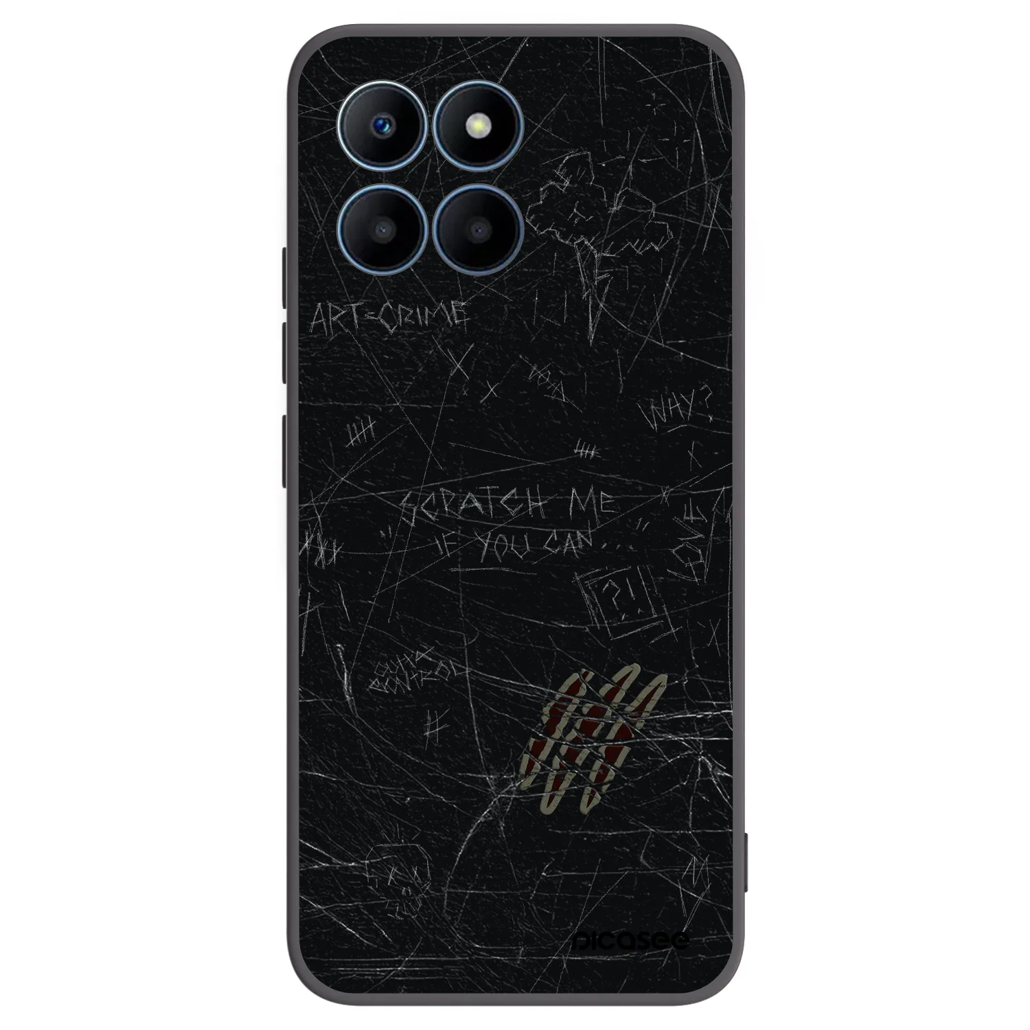 Picasee fekete szilikon tok az alábbi mobiltelefonokra Honor 70 Lite - SCRATCH