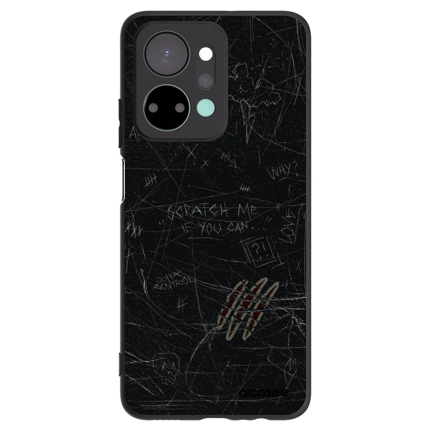 Picasee fekete szilikon tok az alábbi mobiltelefonokra Honor X7a - SCRATCH