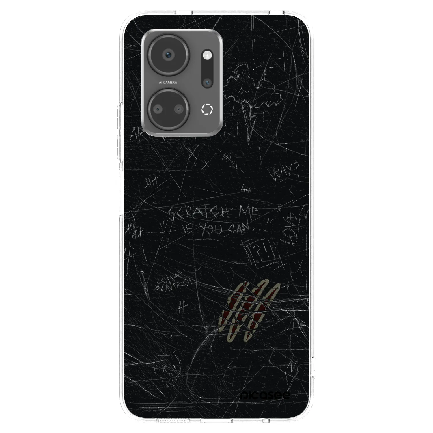 Picasee átlátszó szilikon tok az alábbi mobiltelefonokra Honor X7a - SCRATCH