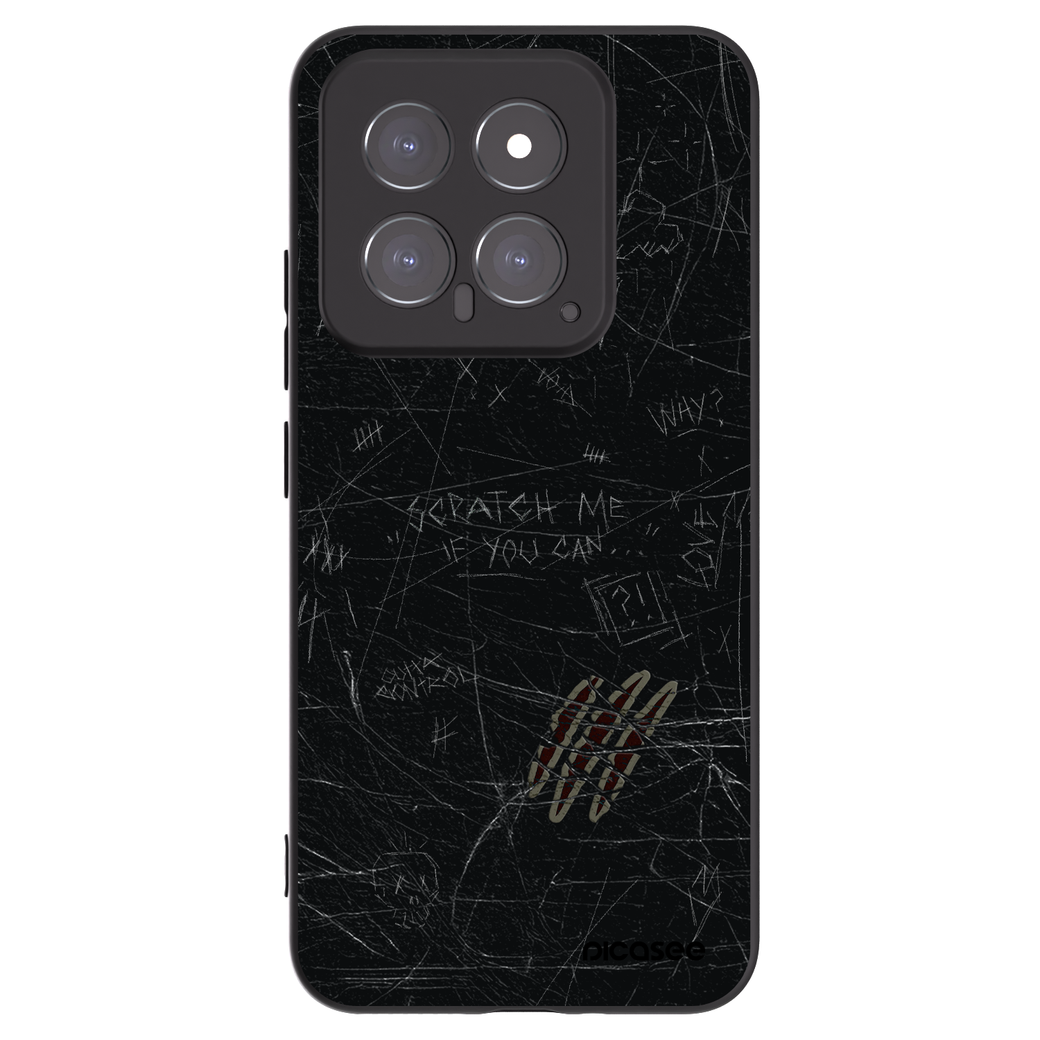 Picasee fekete szilikon tok az alábbi mobiltelefonokra Xiaomi 14 - SCRATCH