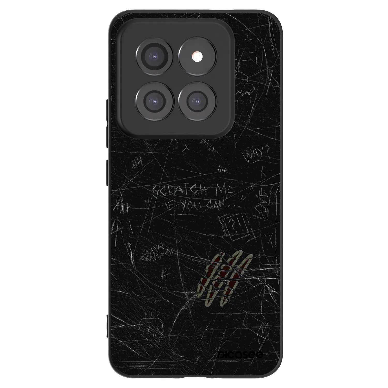 Picasee fekete szilikon tok az alábbi mobiltelefonokra Xiaomi 14 Pro - SCRATCH