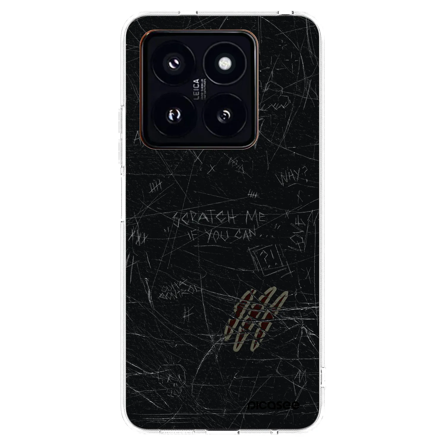 Picasee átlátszó szilikon tok az alábbi mobiltelefonokra Xiaomi 14 Pro - SCRATCH