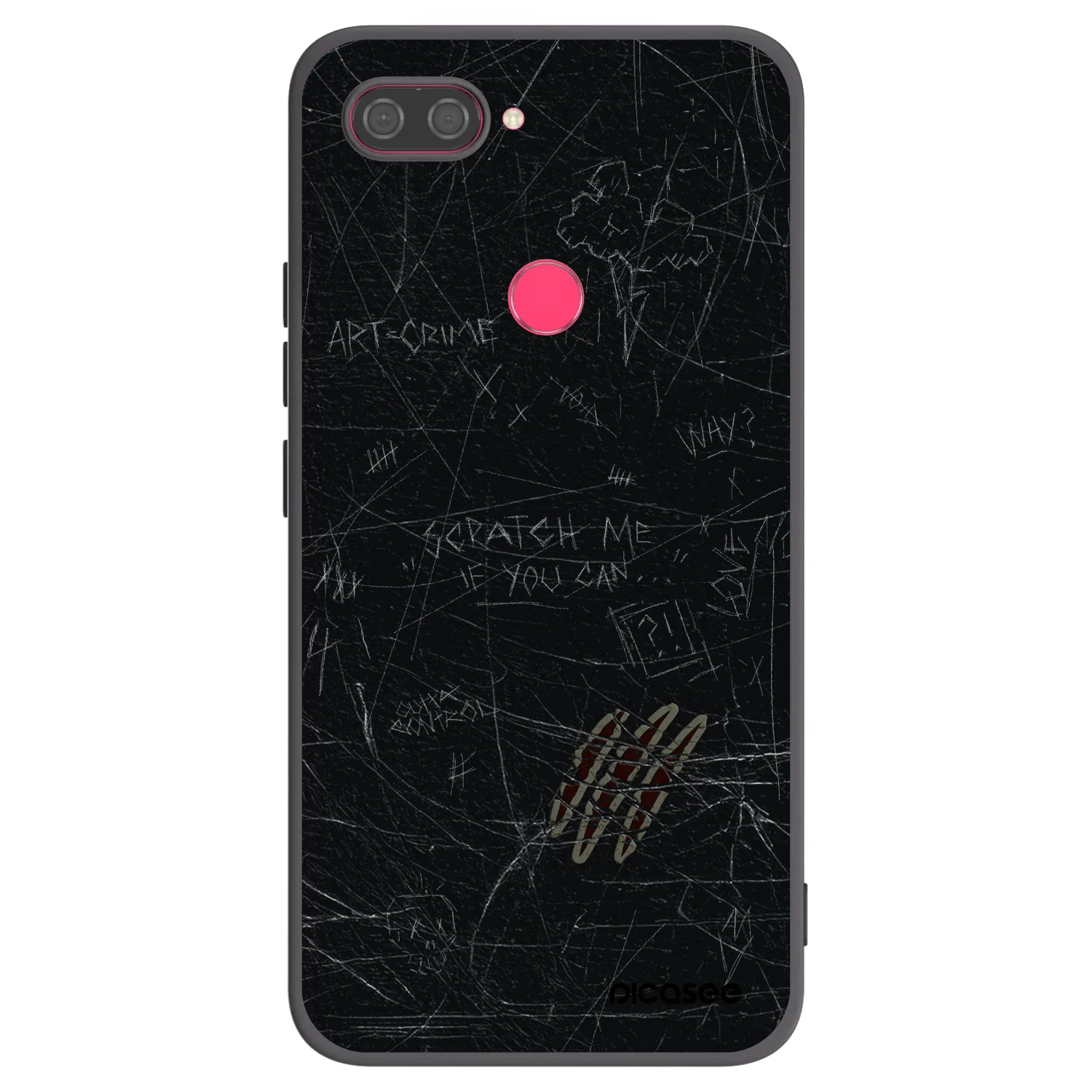 Picasee fekete szilikon tok az alábbi mobiltelefonokra Xiaomi Mi 8 Lite - SCRATCH