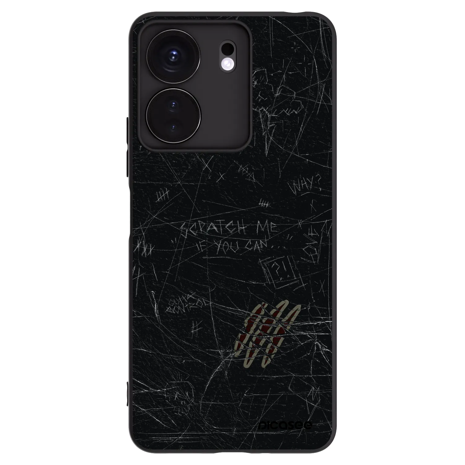 Picasee fekete szilikon tok az alábbi mobiltelefonokra Xiaomi Redmi 13C 4G - SCRATCH