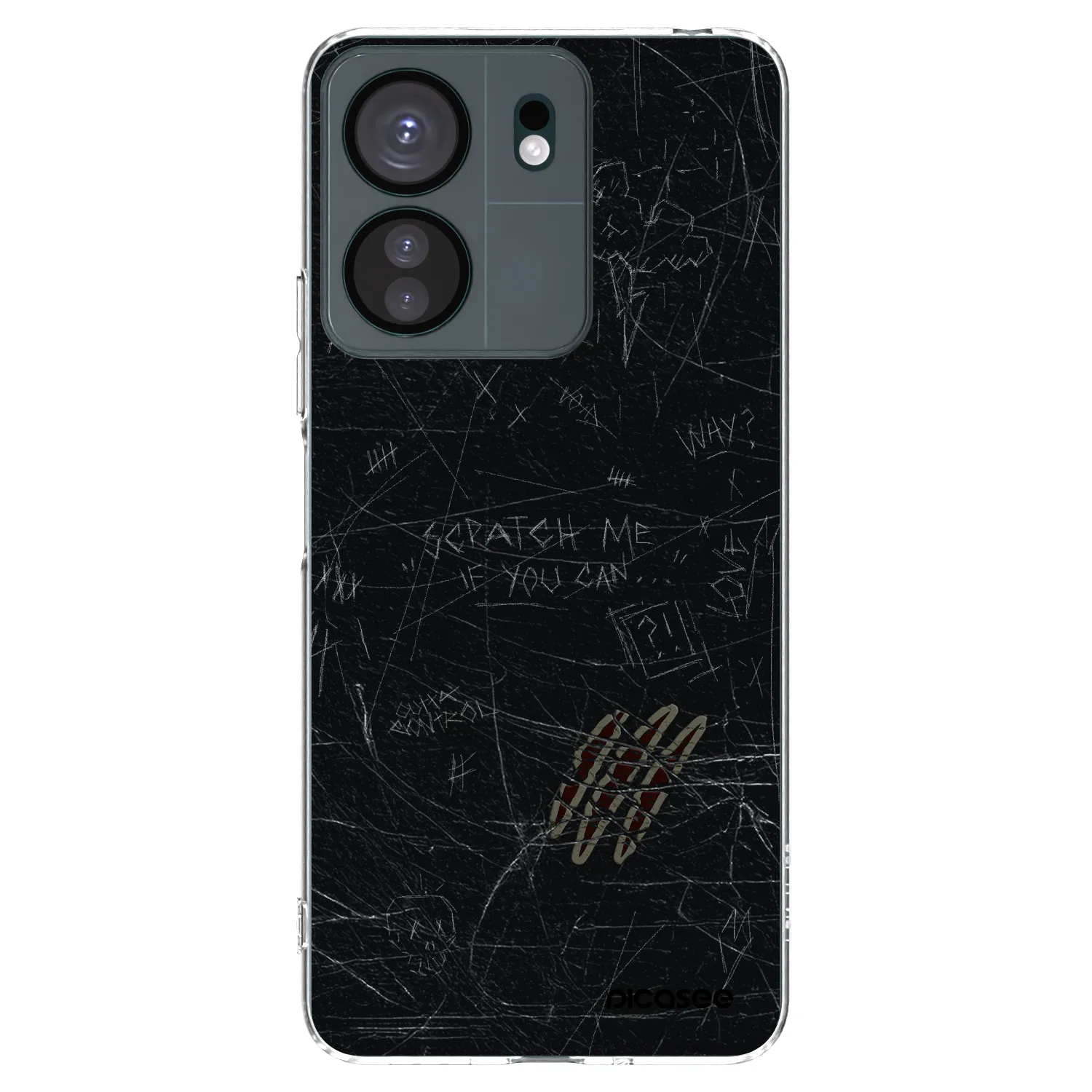 Picasee átlátszó szilikon tok az alábbi mobiltelefonokra Xiaomi Redmi 13C 4G - SCRATCH