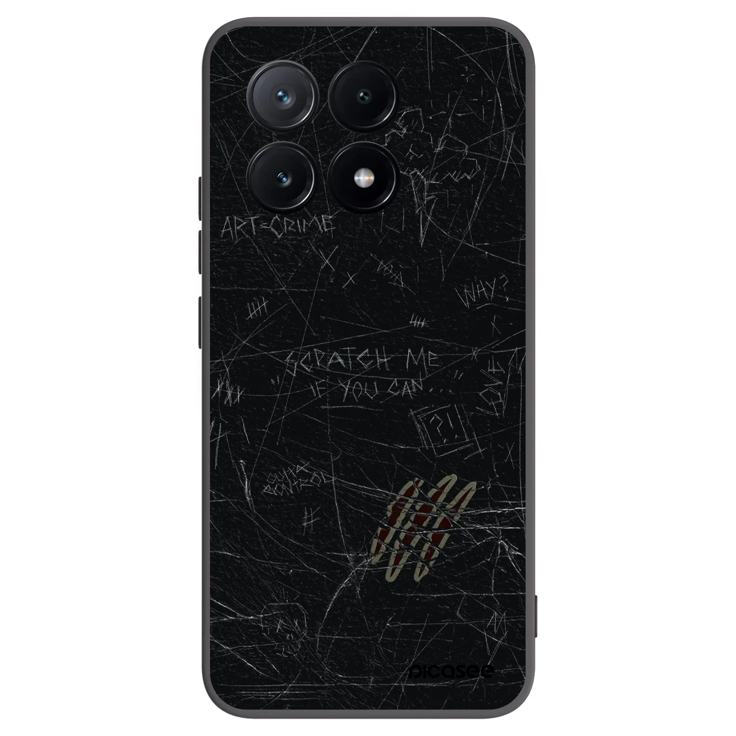 Picasee fekete szilikon tok az alábbi mobiltelefonokra Xiaomi Poco X6 Pro - SCRATCH