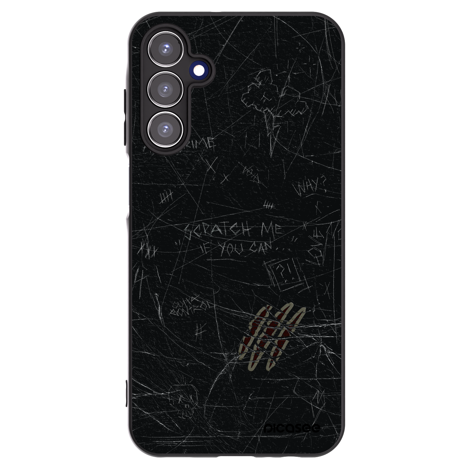 Picasee fekete szilikon tok az alábbi mobiltelefonokra Samsung Galaxy A15 A155F 4G - SCRATCH