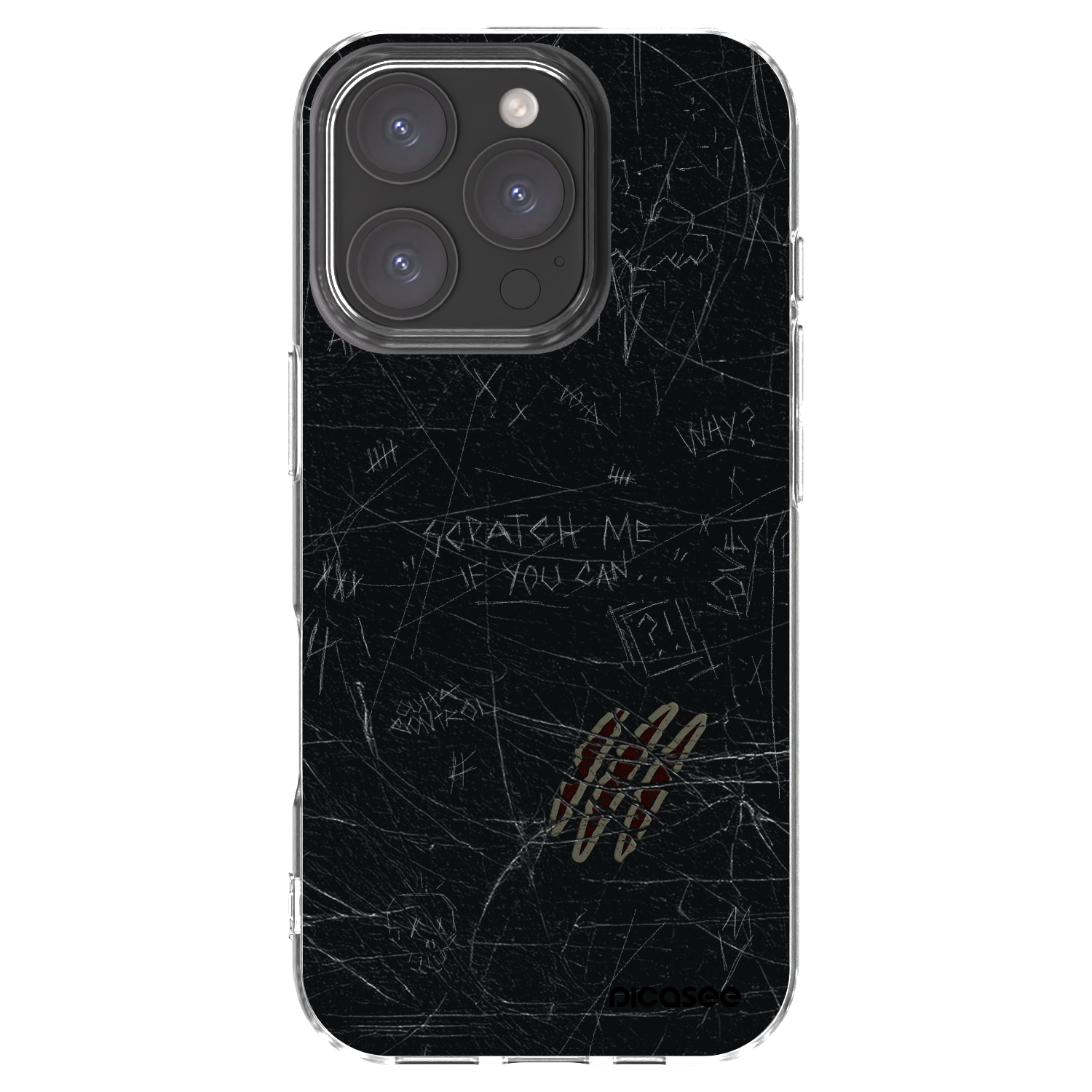 Picasee átlátszó szilikon tok az alábbi mobiltelefonokra Apple iPhone 16 Pro - SCRATCH