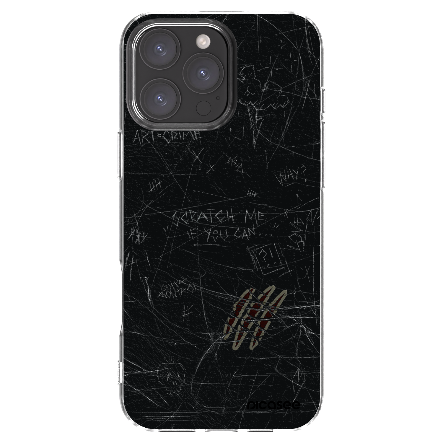 Picasee átlátszó szilikon tok az alábbi mobiltelefonokra Apple iPhone 16 Pro Max - SCRATCH