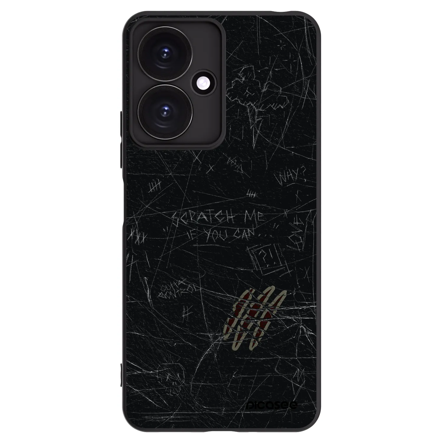 Picasee fekete szilikon tok az alábbi mobiltelefonokra Xiaomi Redmi 13C 5G - SCRATCH