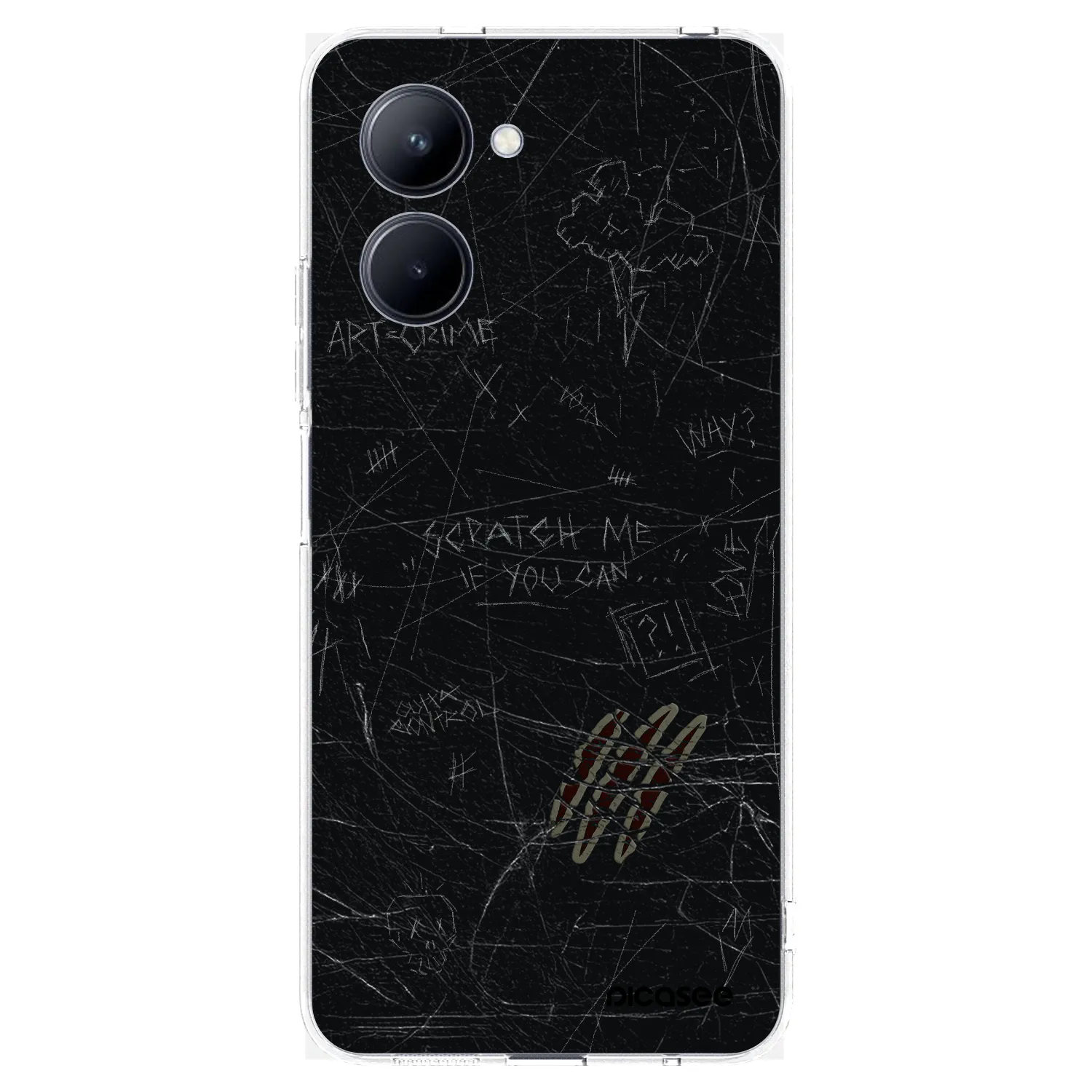 Picasee átlátszó szilikon tok az alábbi mobiltelefonokra Realme C33 (2023) - SCRATCH